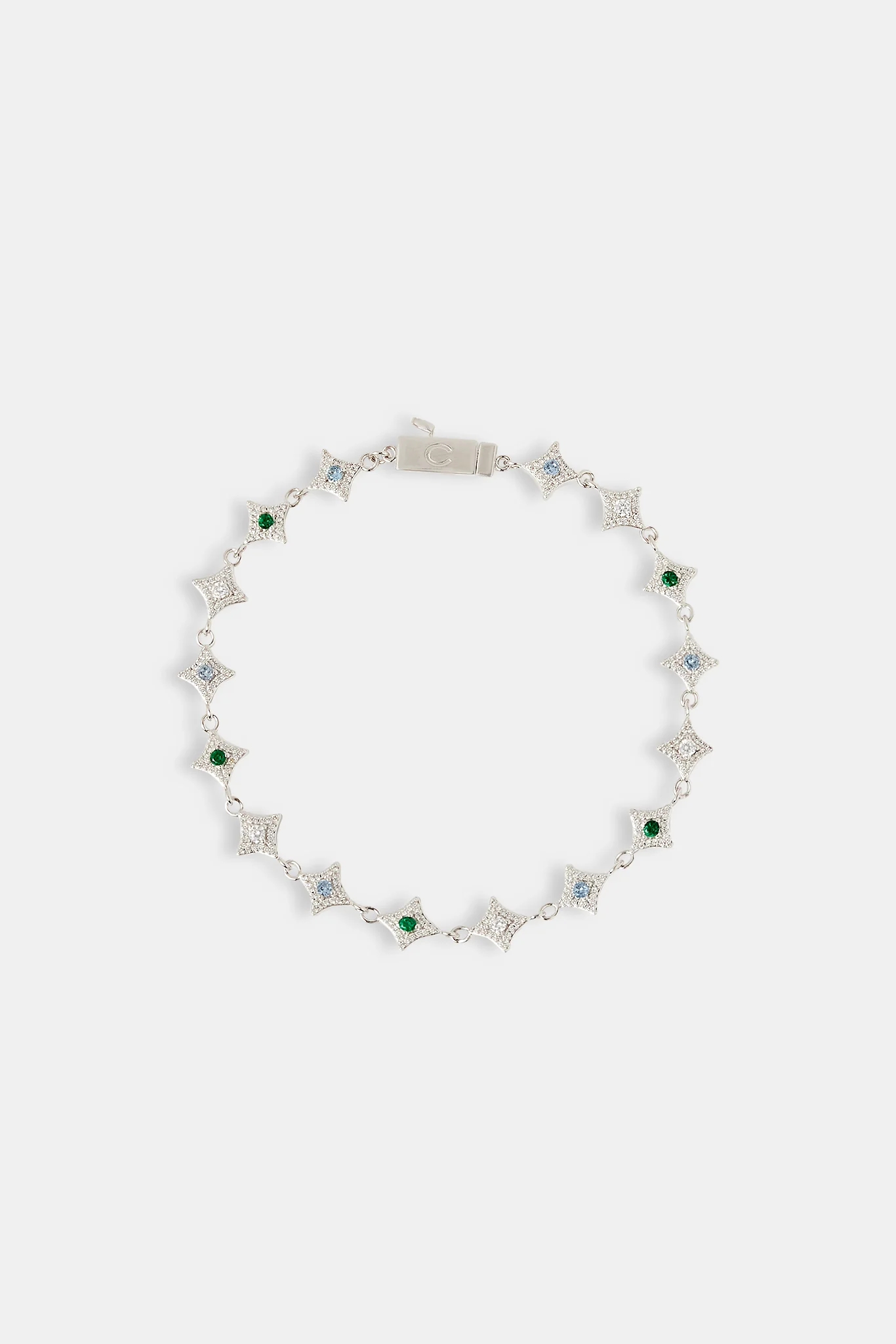 Multi Colour Iced Star Bracelet - 6mm - Image 2