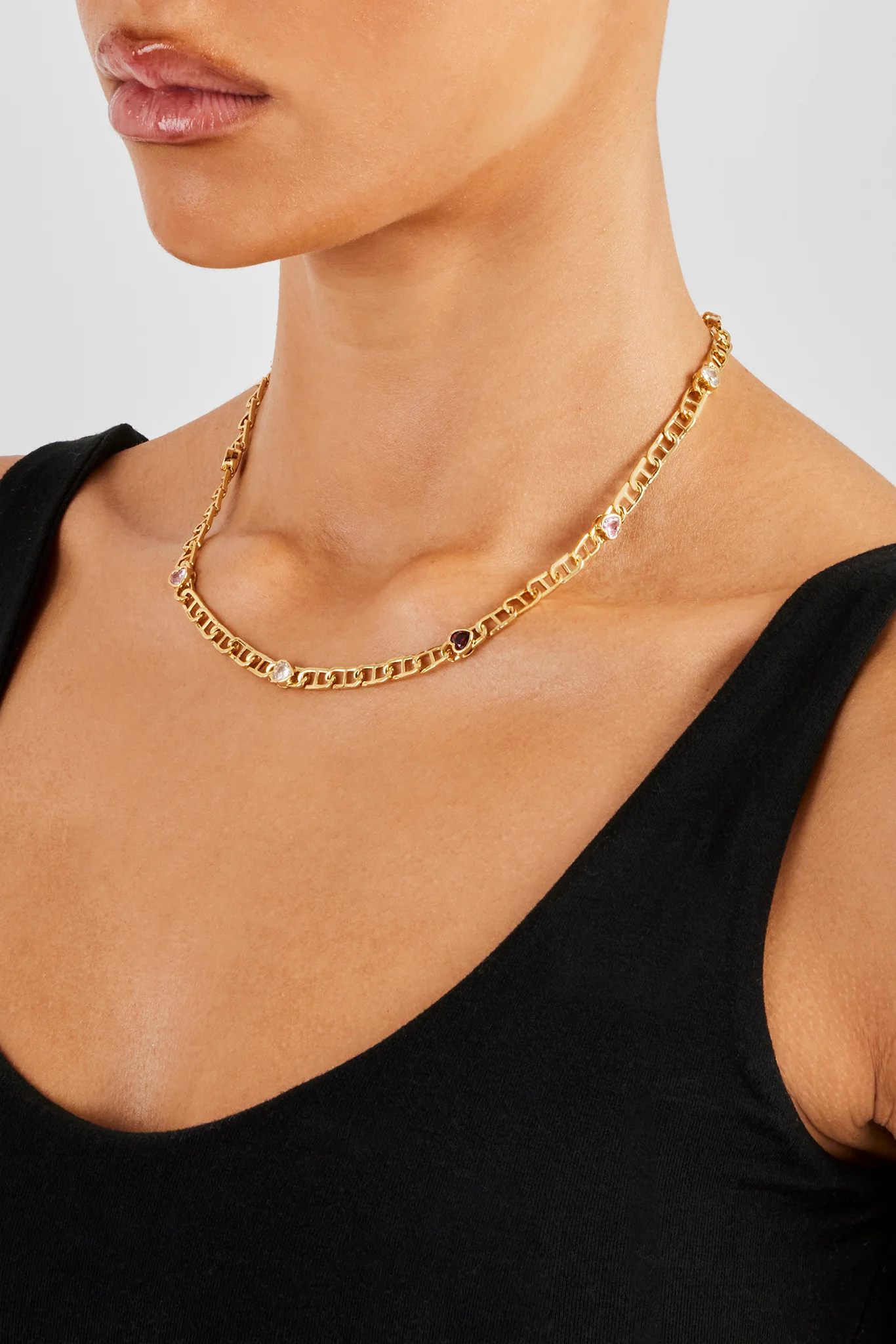 Multi Gem Coffee Bean Chain - 6mm - Image 3