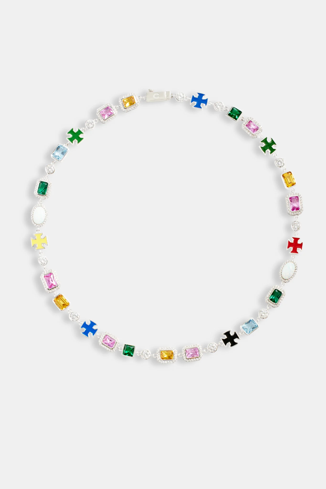 Multi Gemstone Motif Necklace - 10mm - Image 4