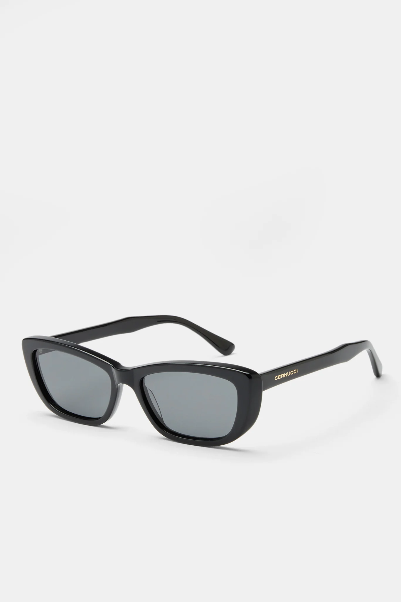 Narrow Aviator Sunglasses - Black - Image 2