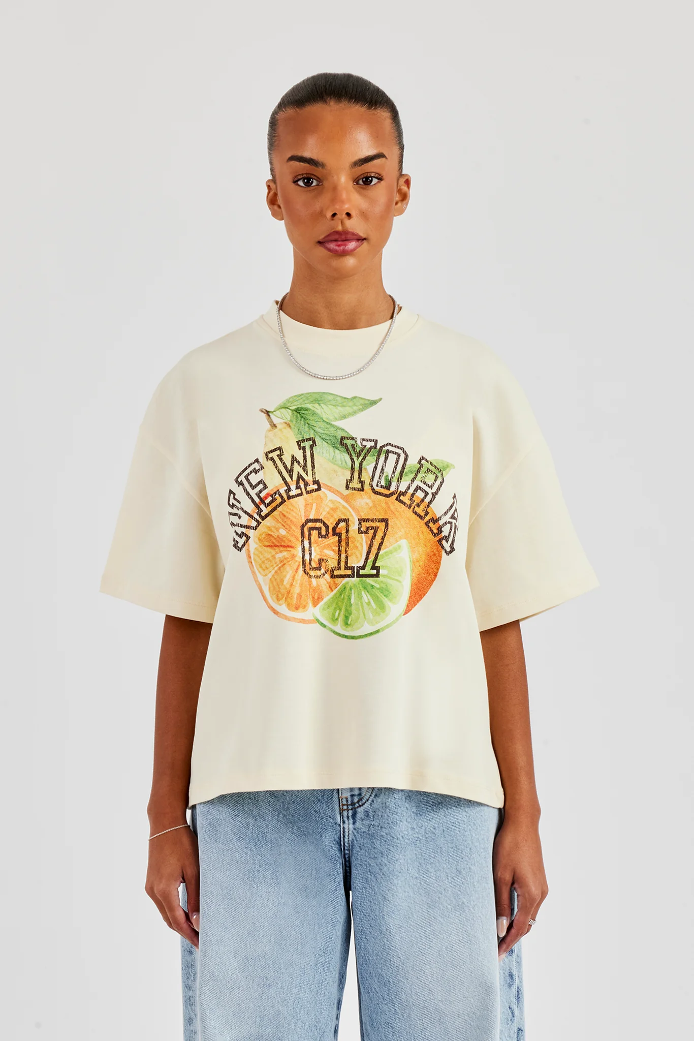 New York C17 Oversized T-Shirt - Yellow - Image 2