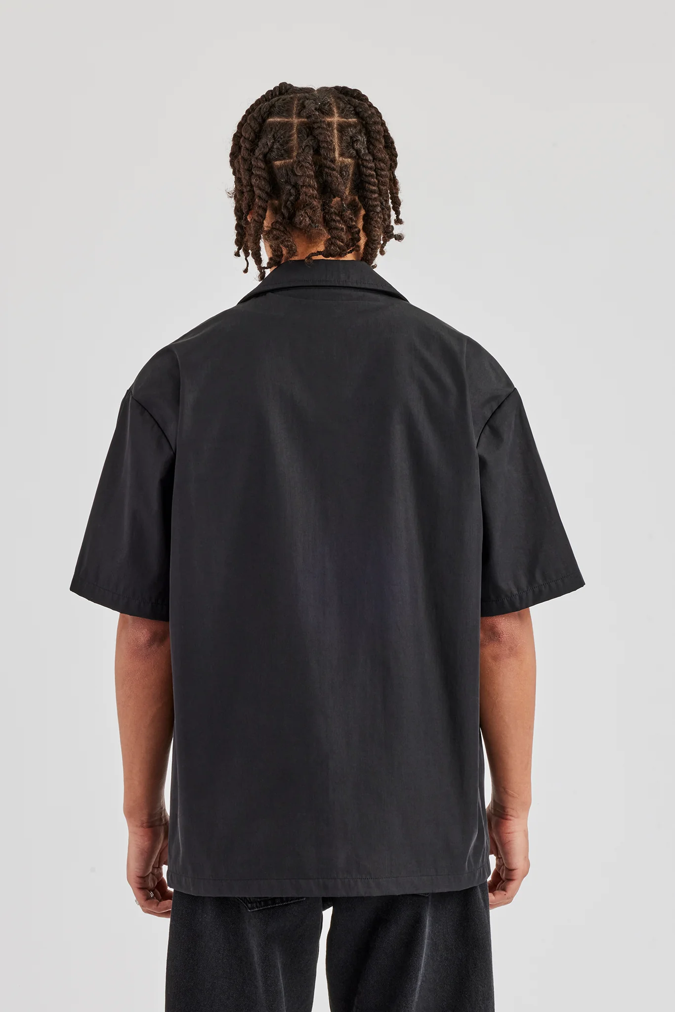 Nylon Cargo Shirt - Black - Image 3