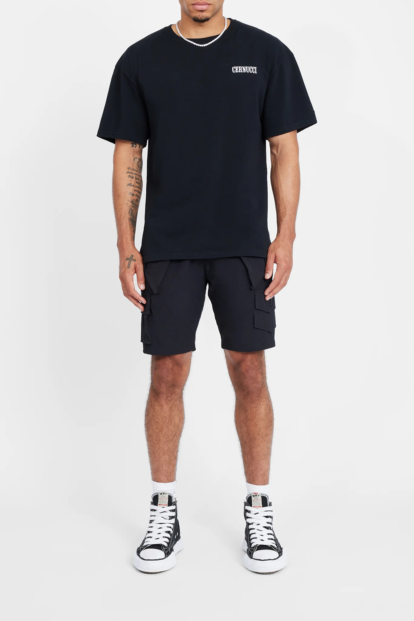 Nylon Cargo Shorts - Black - Image 2
