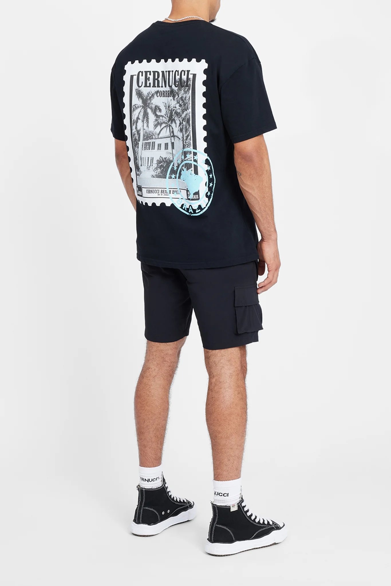 Nylon Cargo Shorts - Black - Image 4