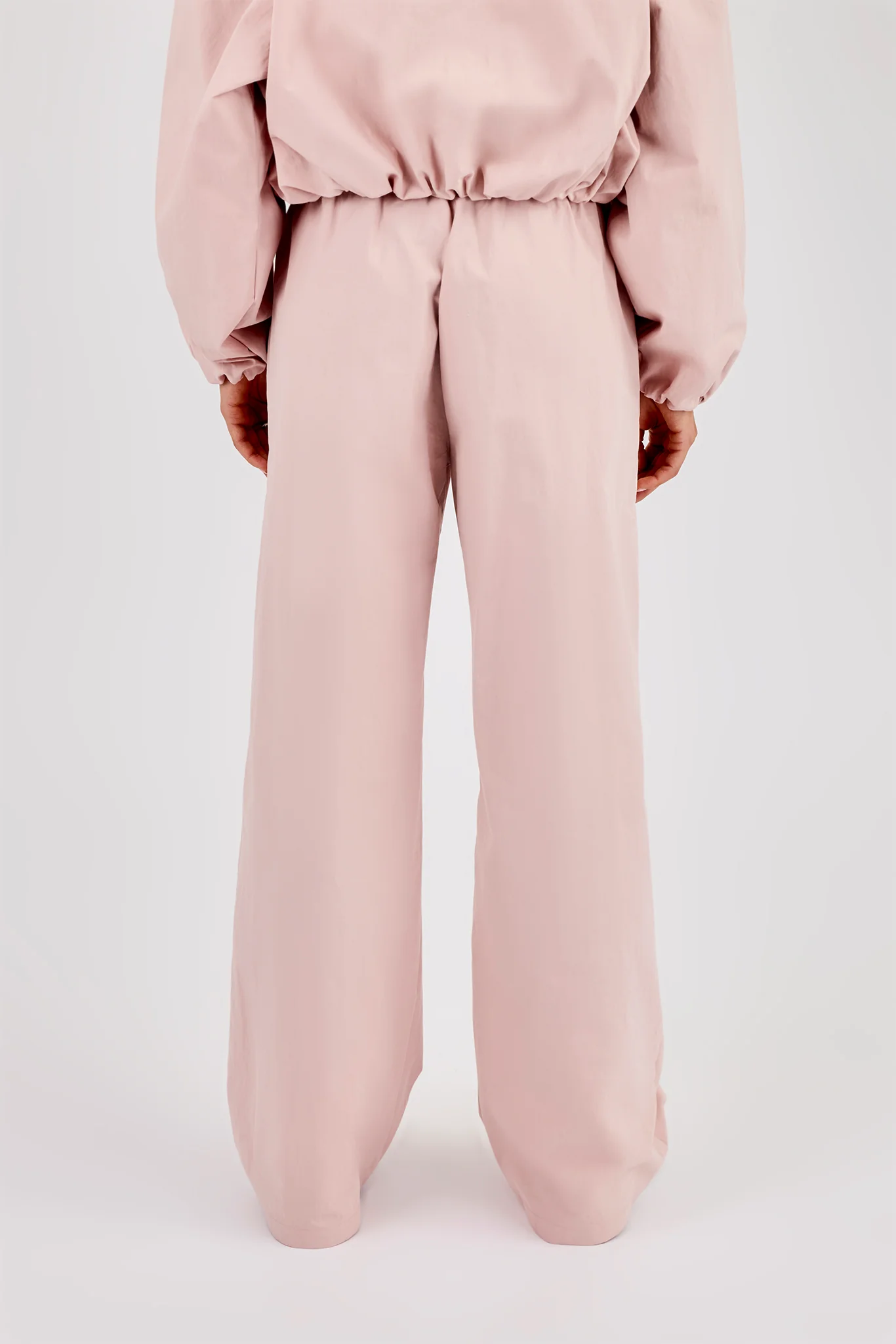 Nylon Waistband Detail Jogger - Light Pink - Image 4