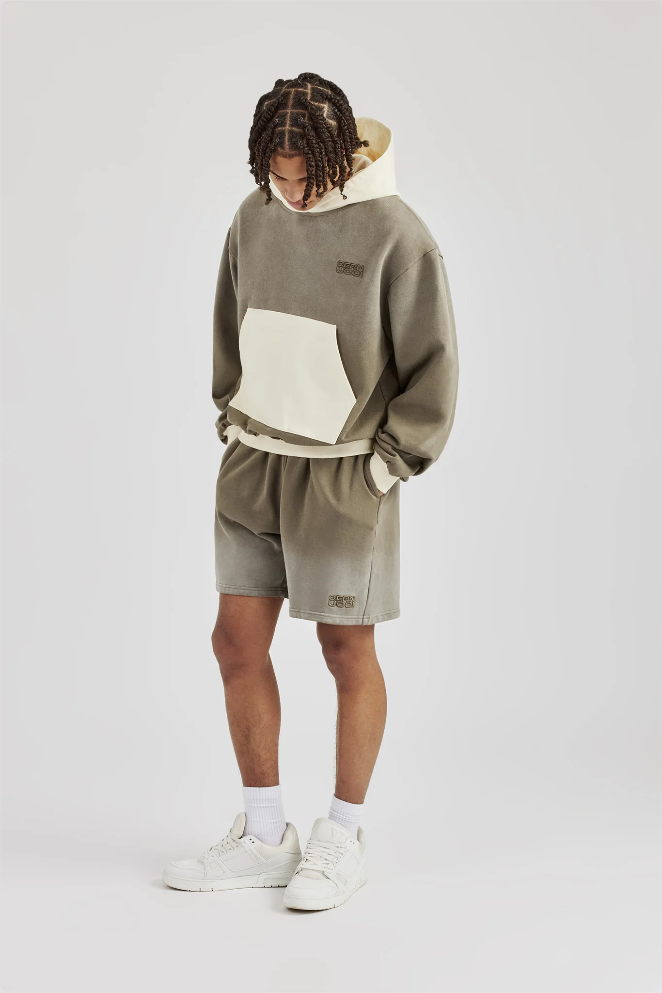 Ombre Wash Relaxed Short Khaki - Image 5