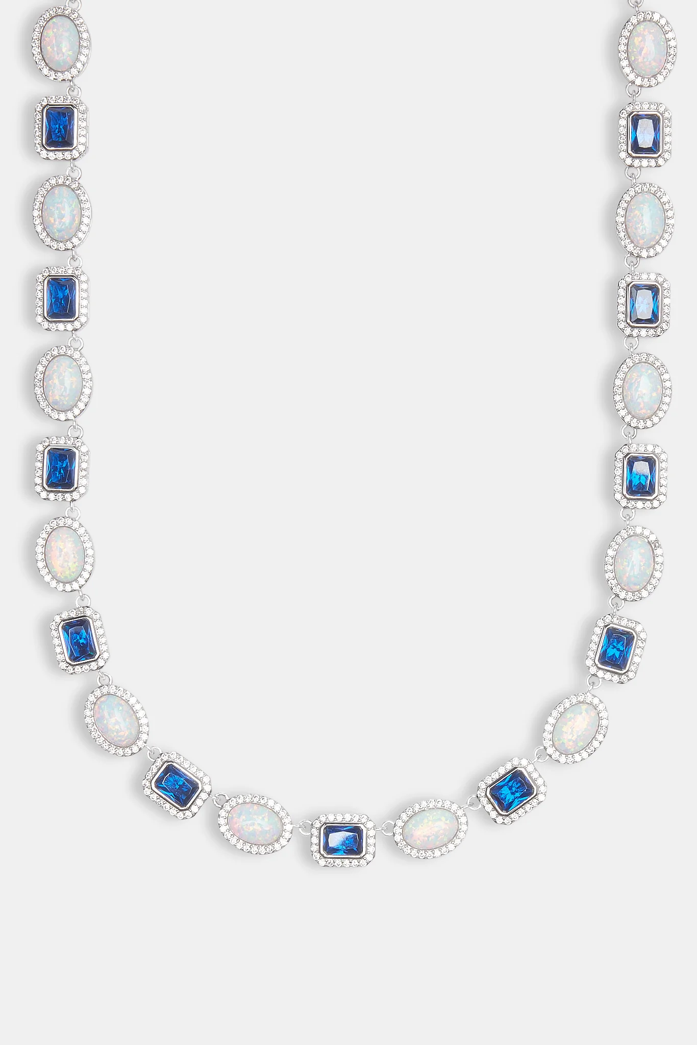 Opal & Blue Gemstone Chain & Bracelet - 10mm - Image 3