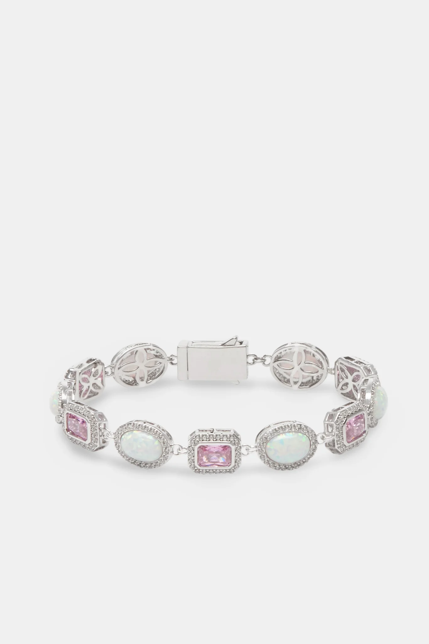 Opal & Pink Gemstone Bracelet - White - Image 2