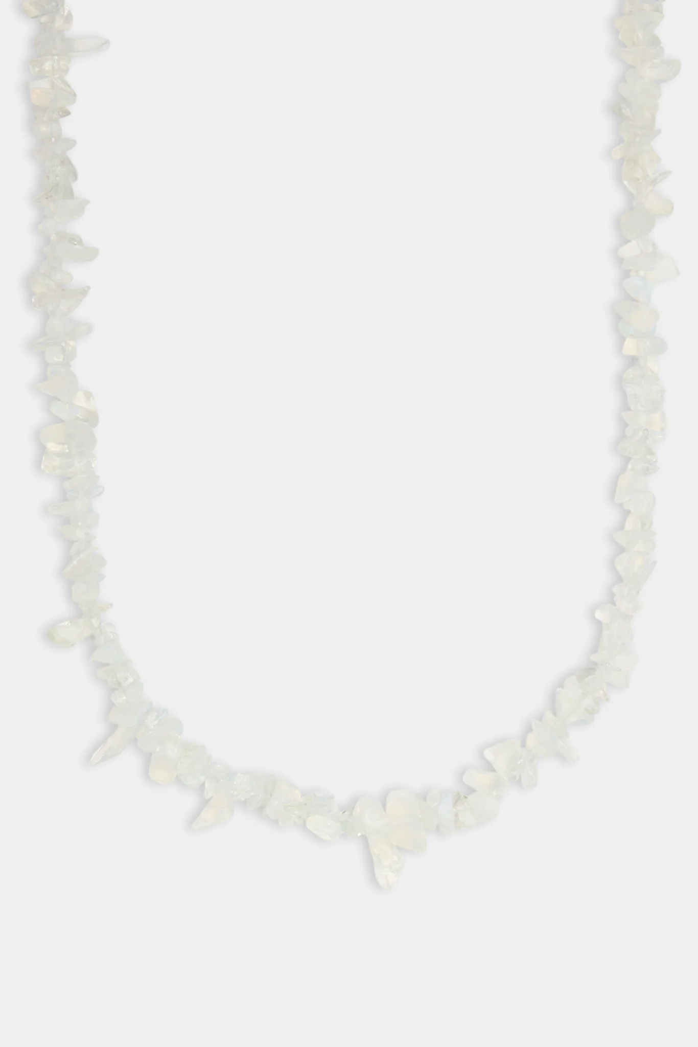 Opal Shard Bead Necklace - White - 6mm - Image 2