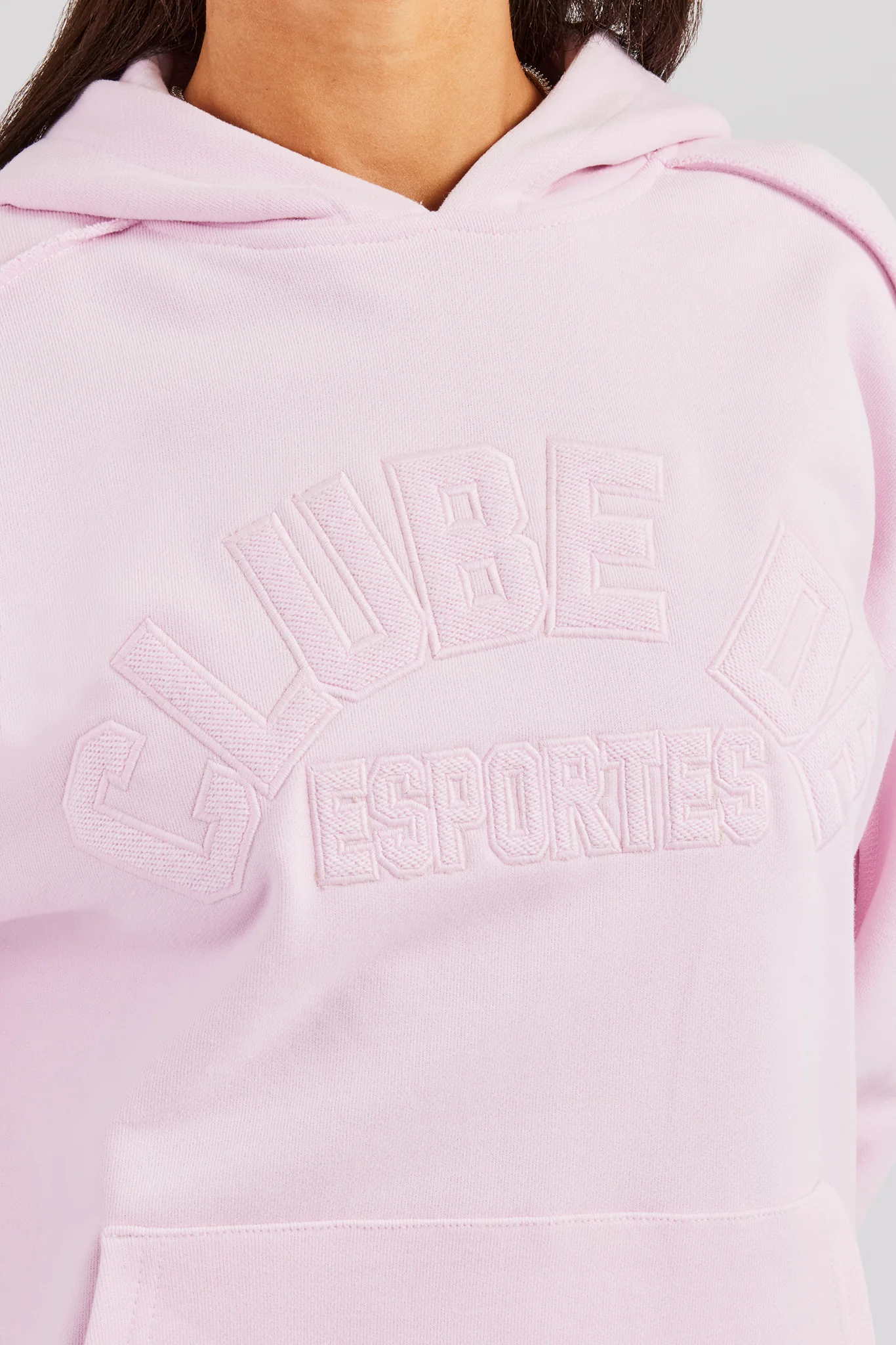 Overlock Oversized Hoodie - Pink - Image 3