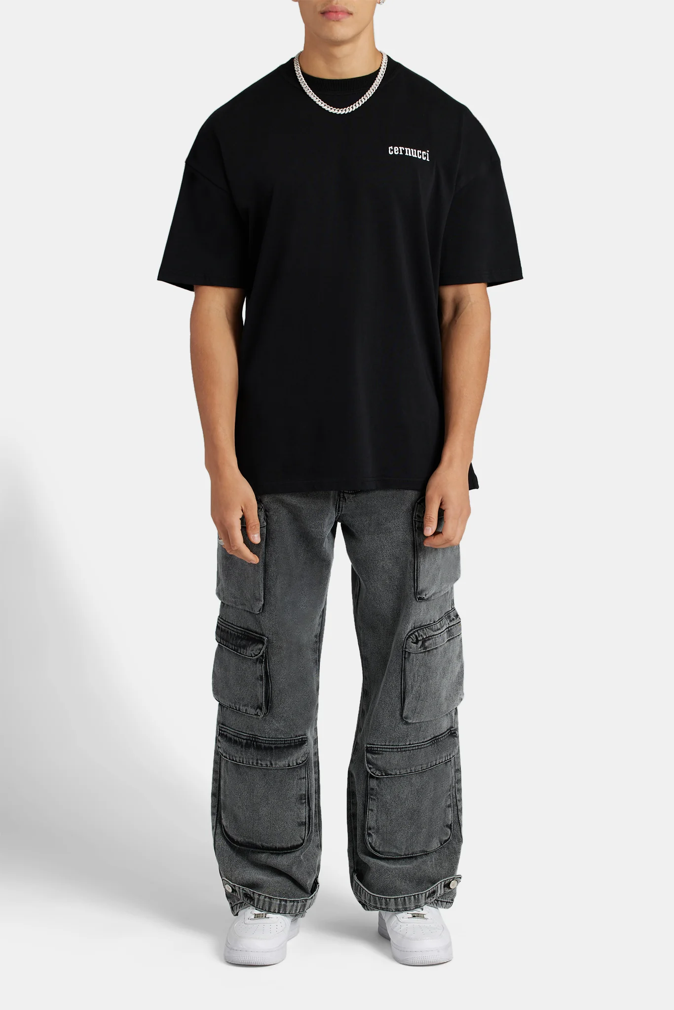 Oversized Brazil Back Graphic T-Shirt - Black - Image 3
