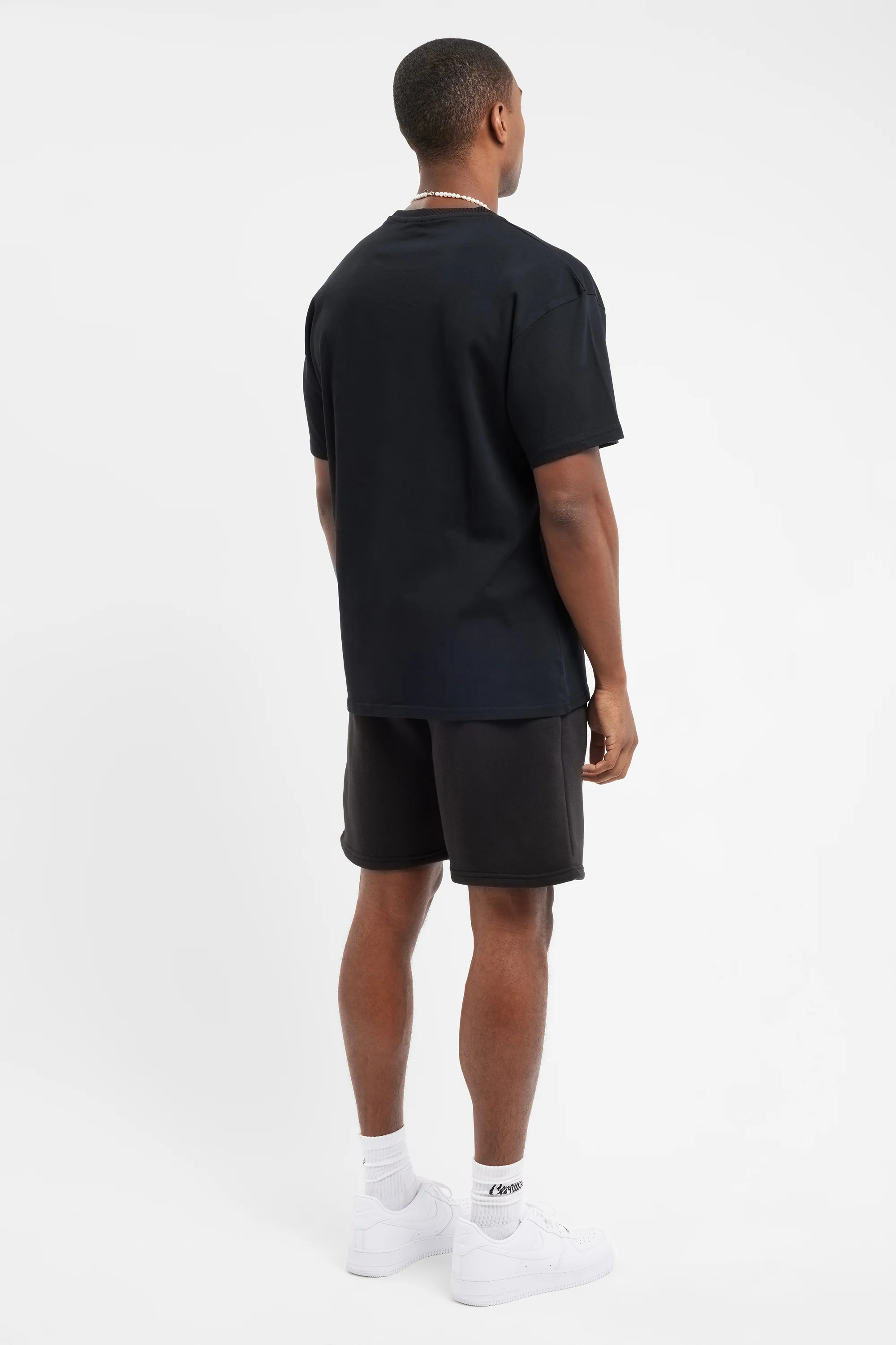 Oversized Cernucci Text T-Shirt - Black - Image 3