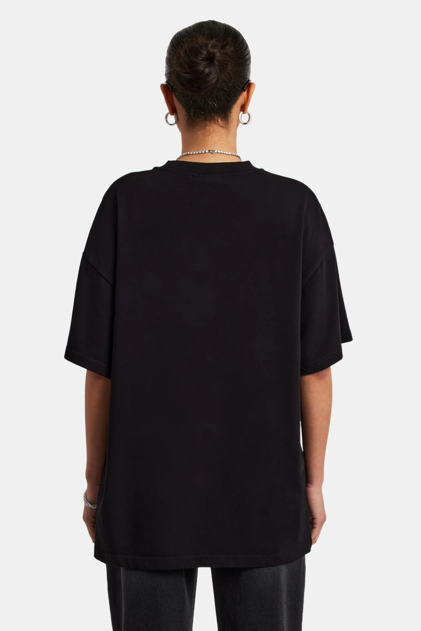 Oversized Cherry Graphic T-Shirt - Black - Image 3