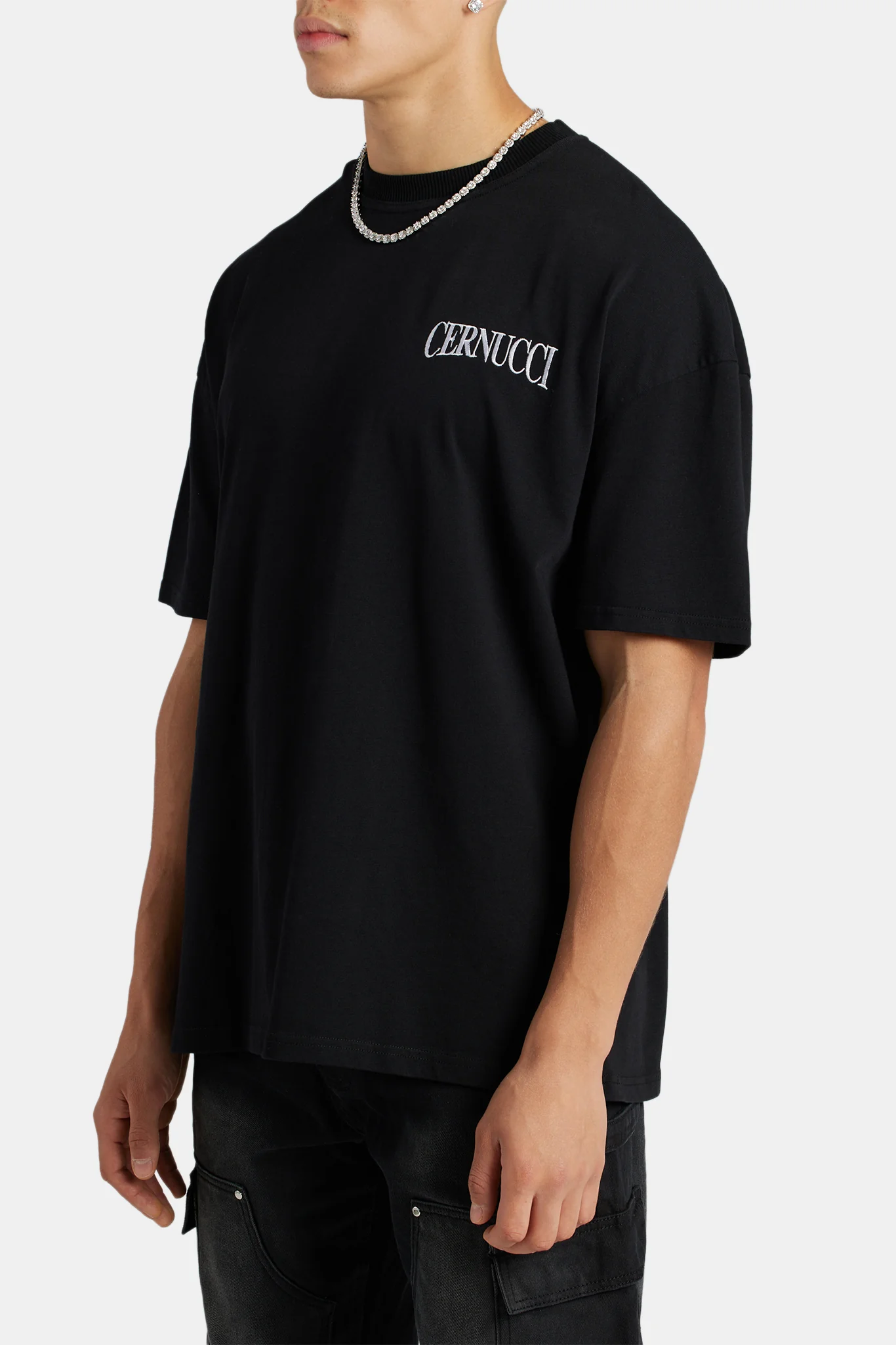 Oversized Dobermann Graphic T-Shirt - Black - Image 5