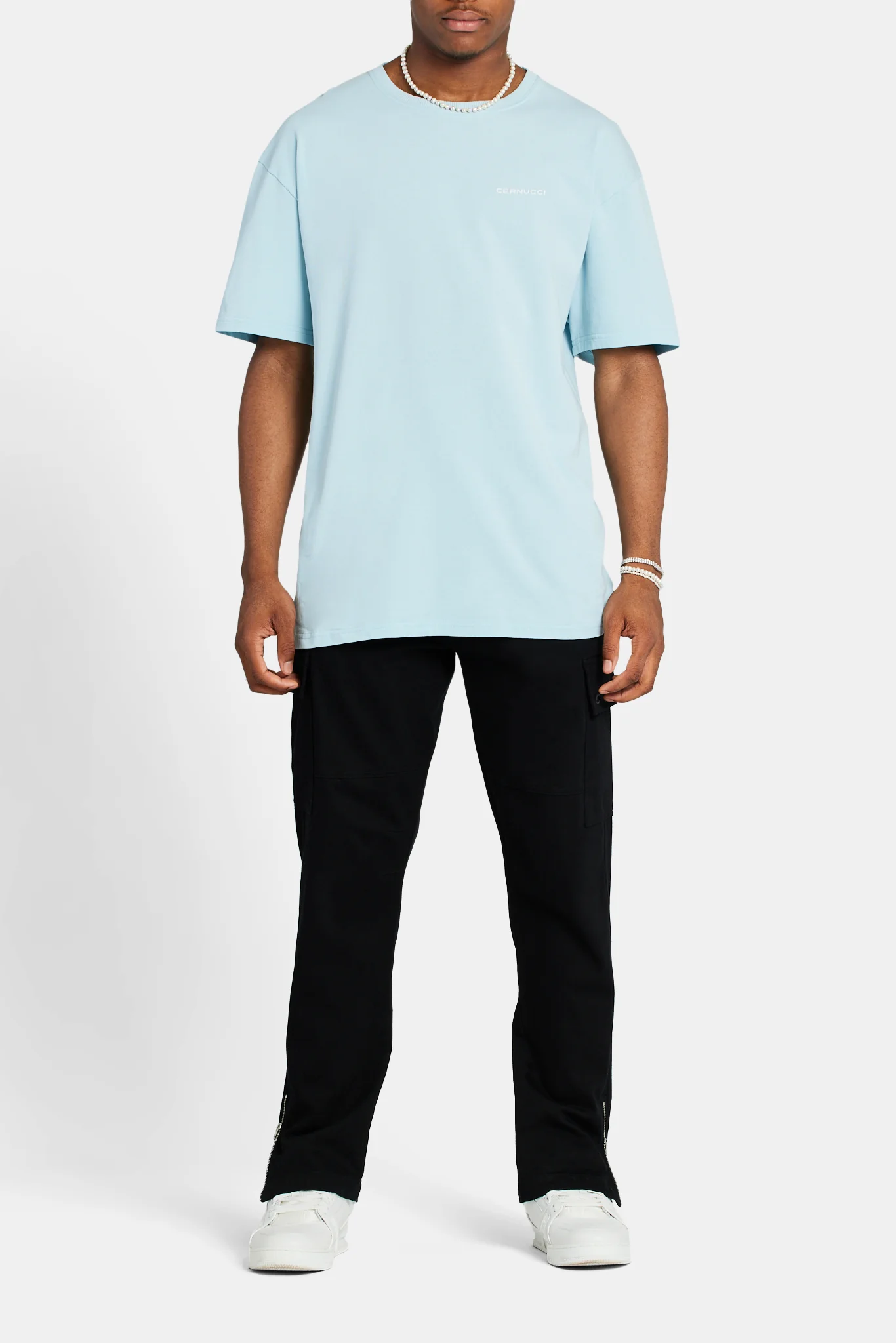 Oversized Palm T-Shirt - Blue - Image 4