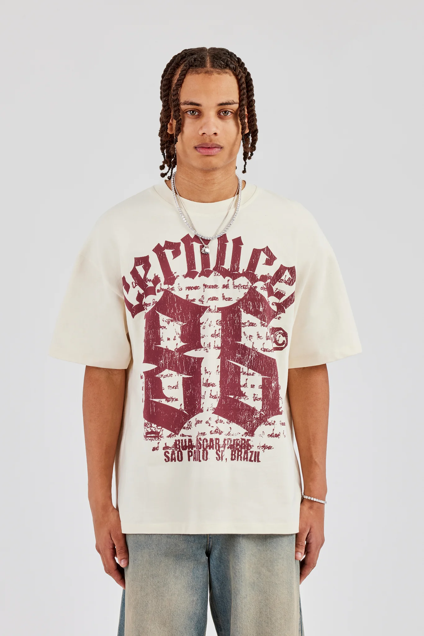 Oversized Printed T-Shirt - Ecru