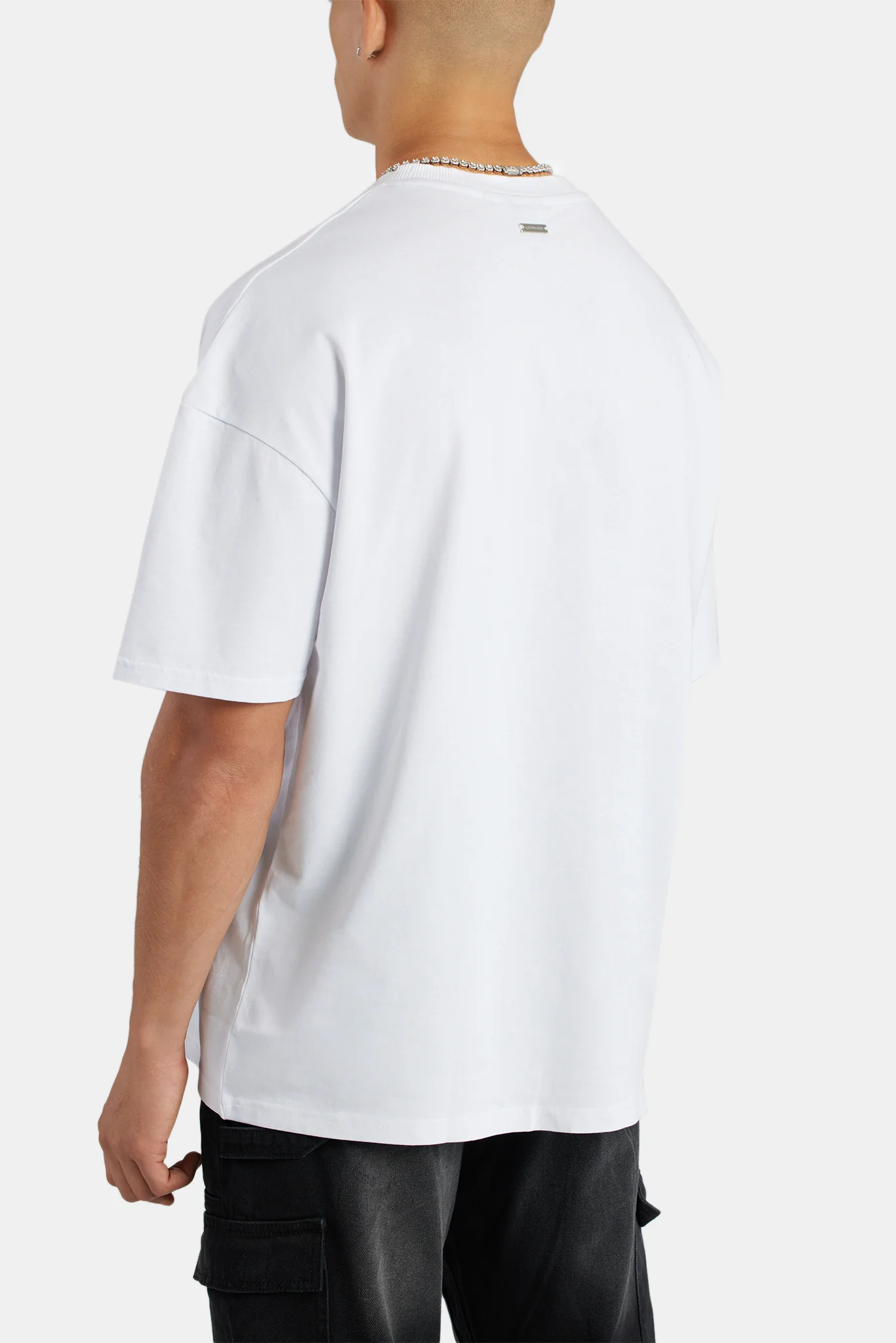 Oversized Slogan Print T-Shirt - White - Image 2