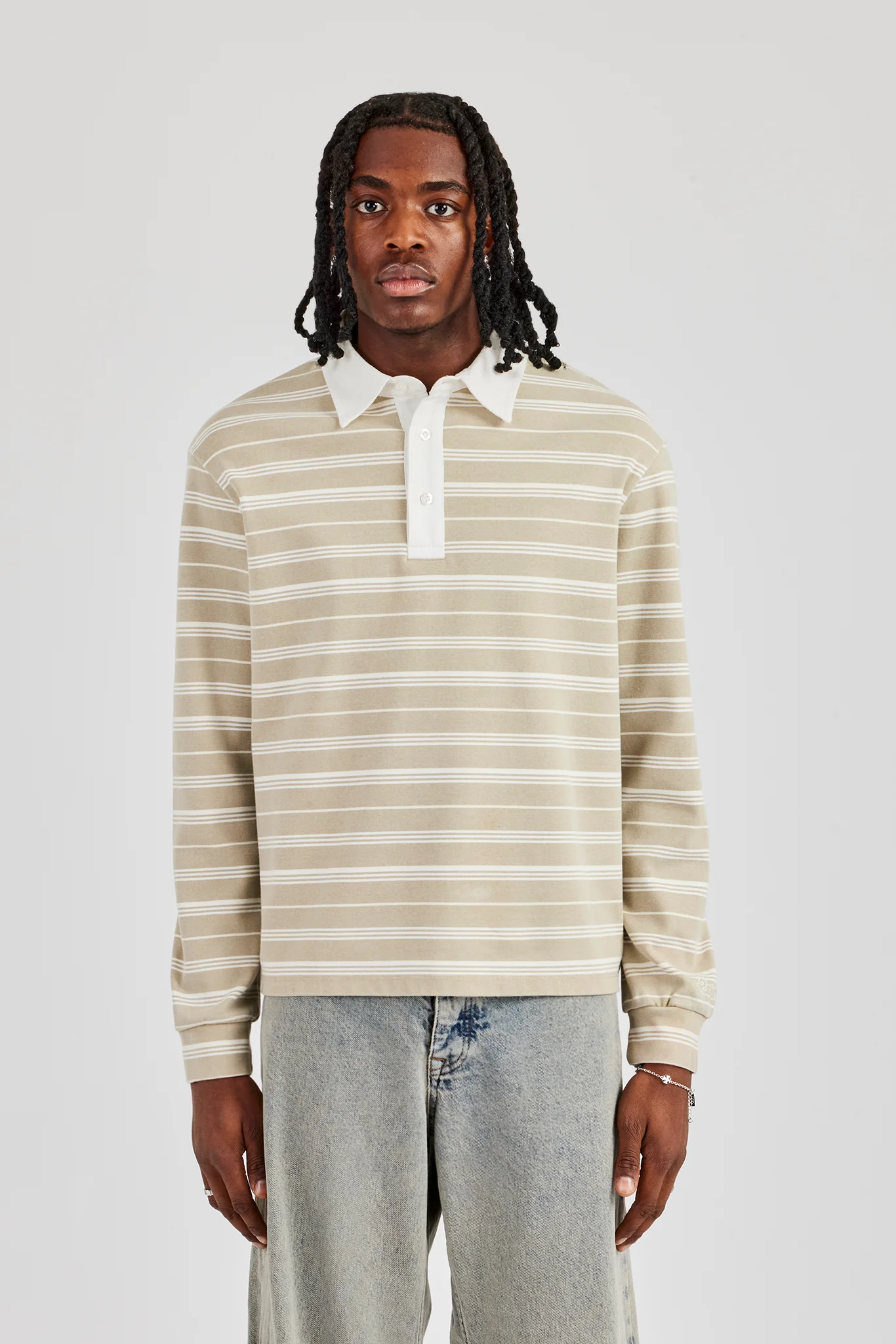 Stripe Rugby Polo Top - Image 3