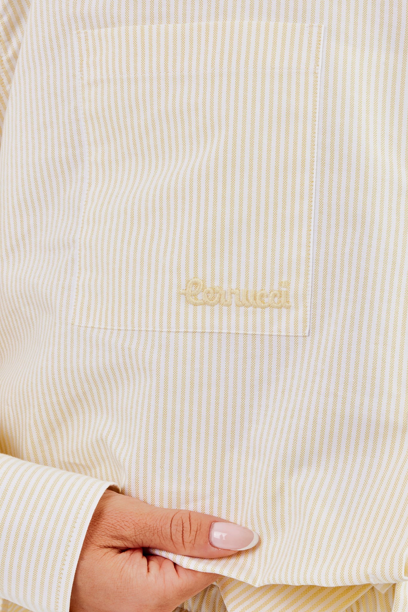 Oversized Stripe Shirt - Butter Yellow - Image 4