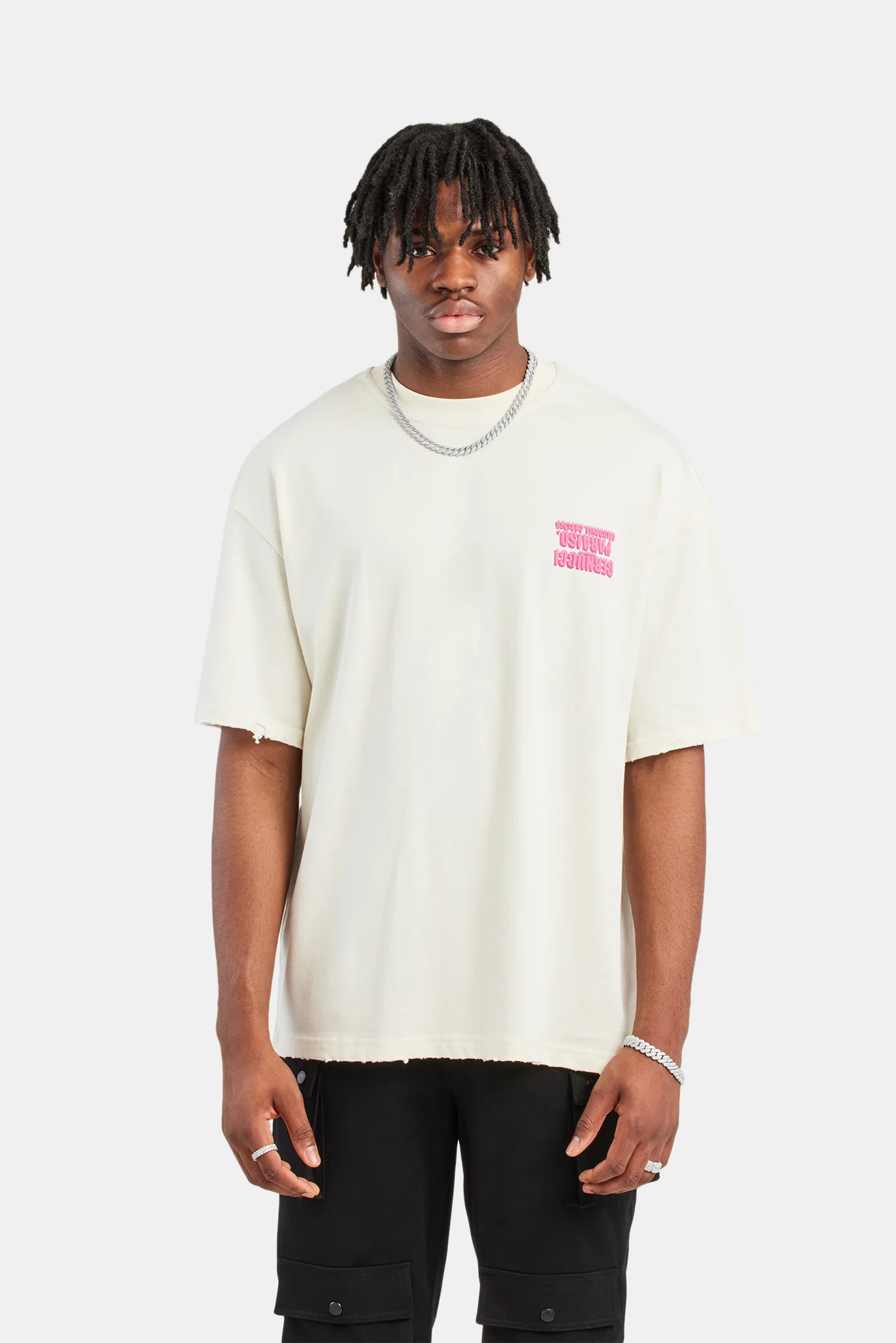 Oversized T-Shirt With Nibbling - Image 4