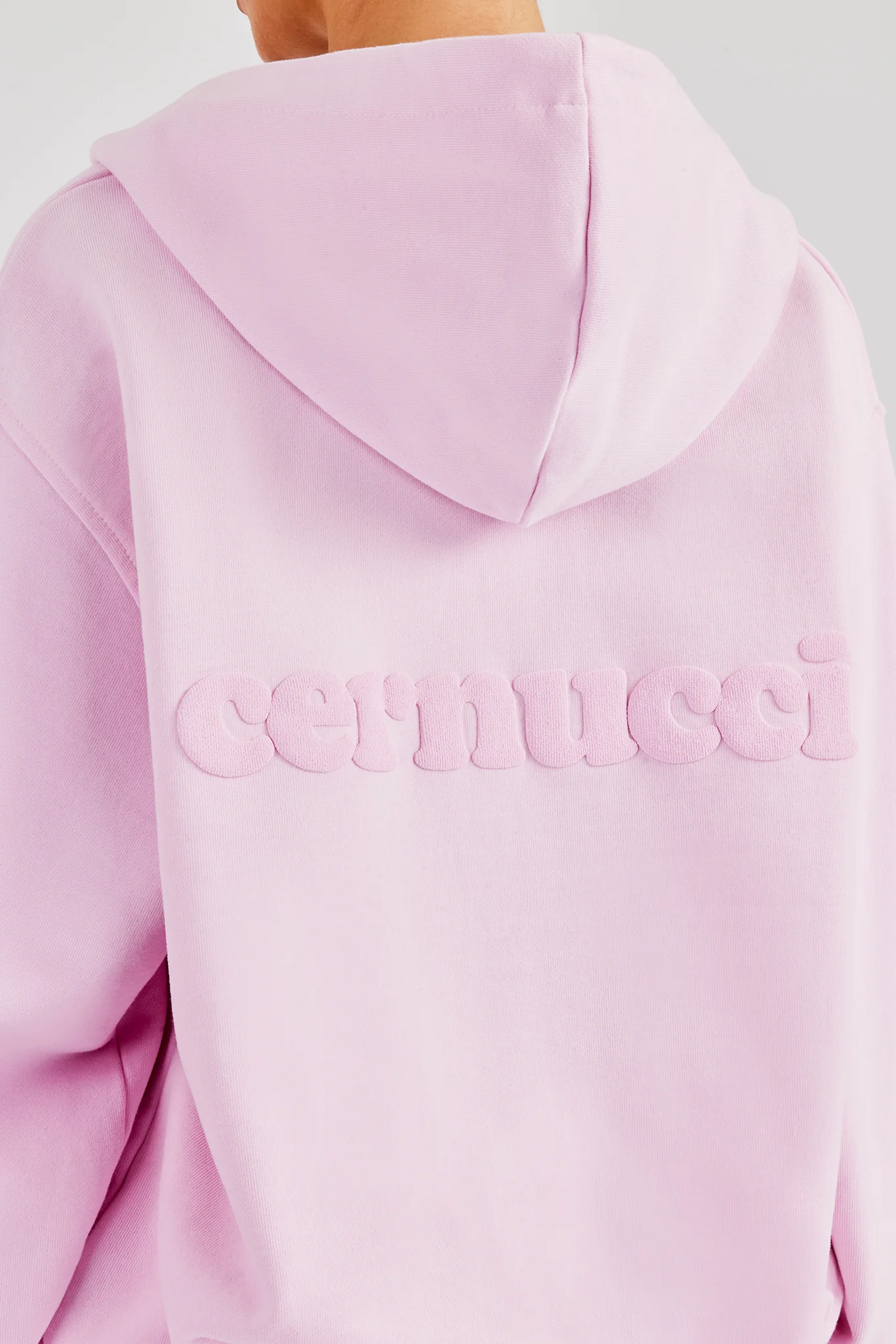 Oversized Zip Through Hoodie - Pink - Image 3