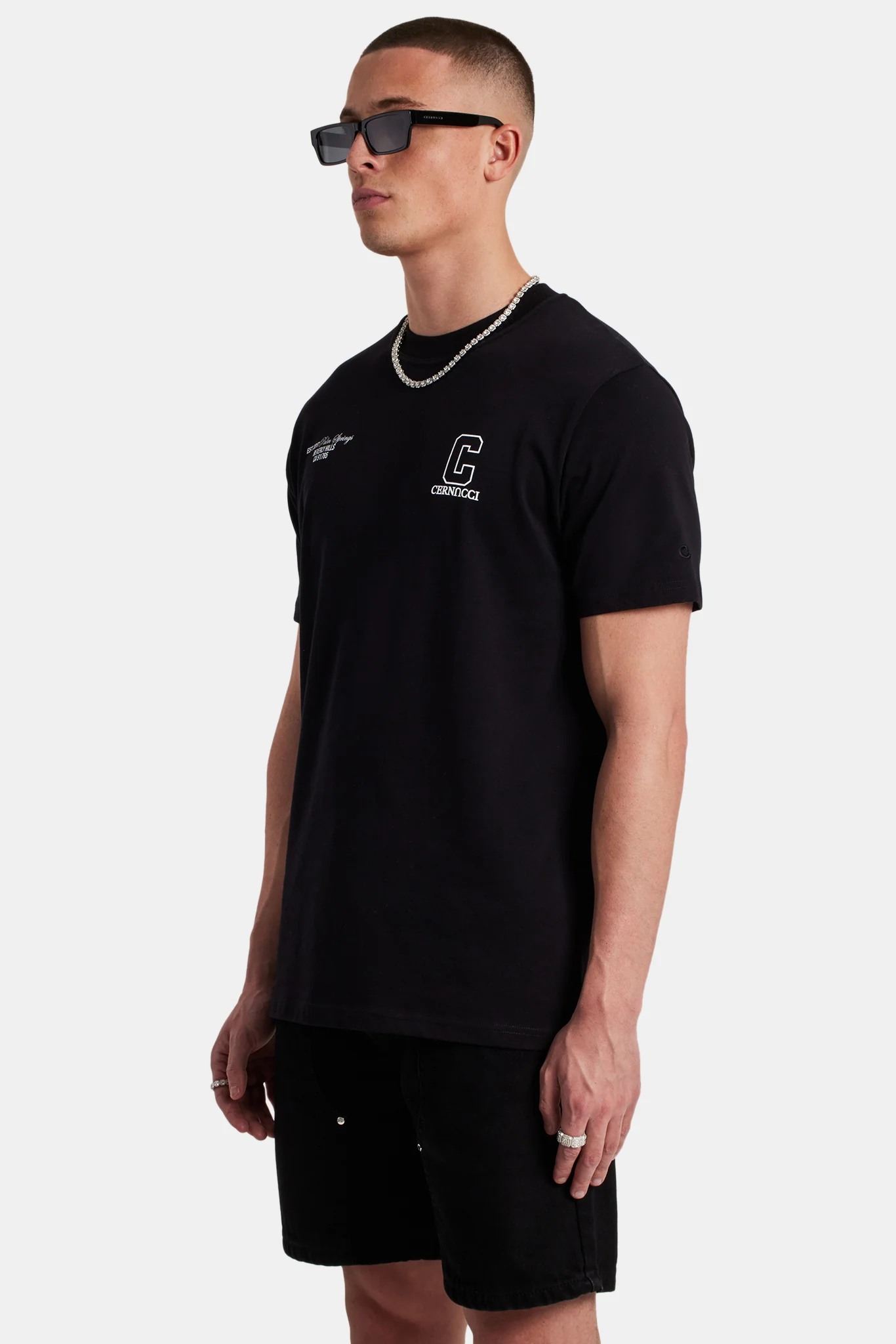 Palm Springs Text T-Shirt - Black - Image 3