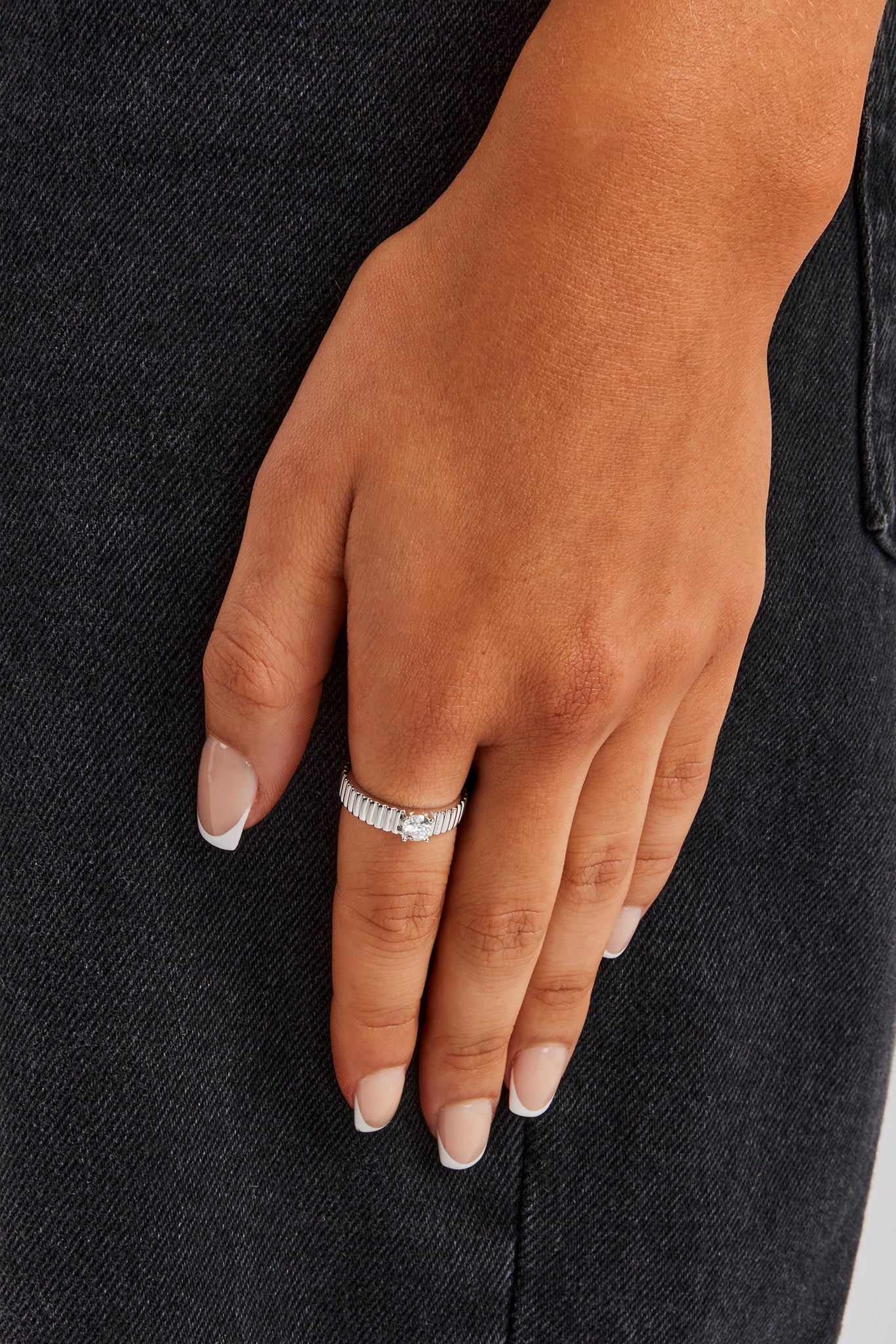 Panel Cz Band Ring - 5mm - Image 2
