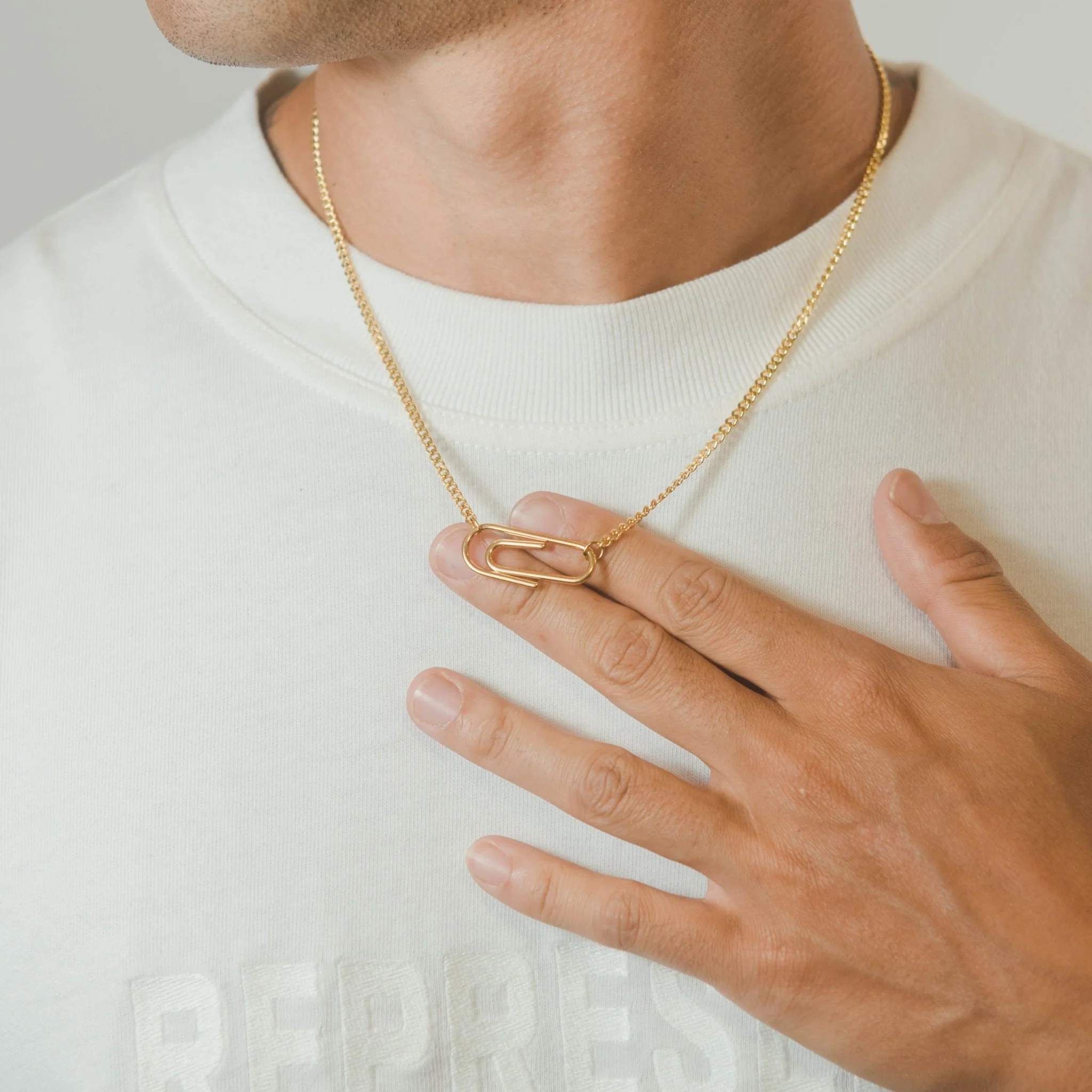 Paper Clip Necklace - Gold - 3mm