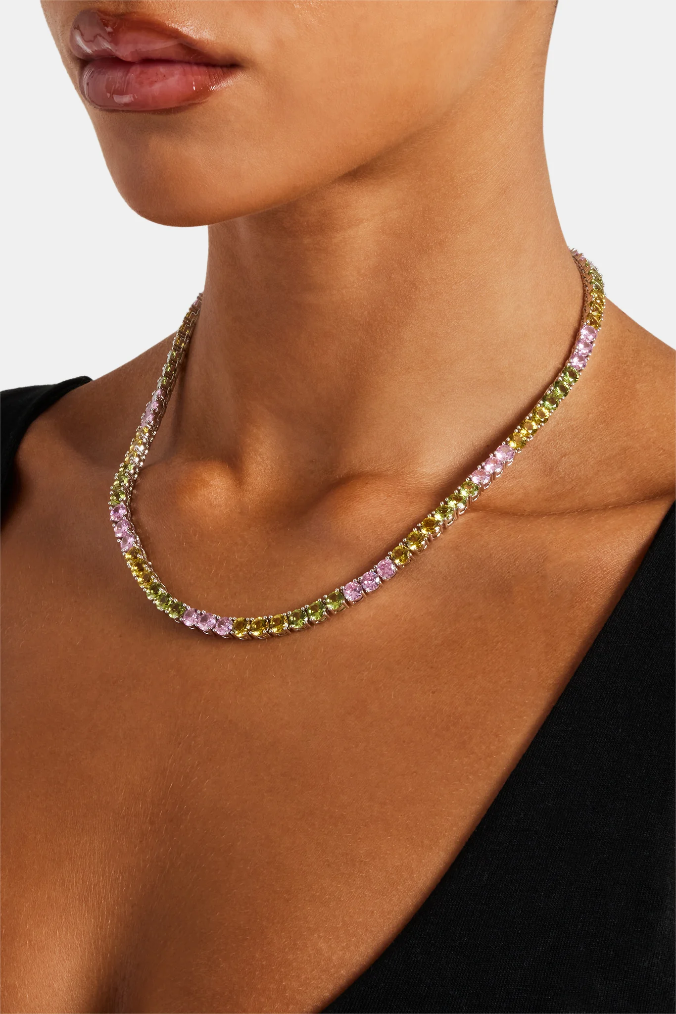Pastel Colour Tennis Chain - 5mm - Image 3