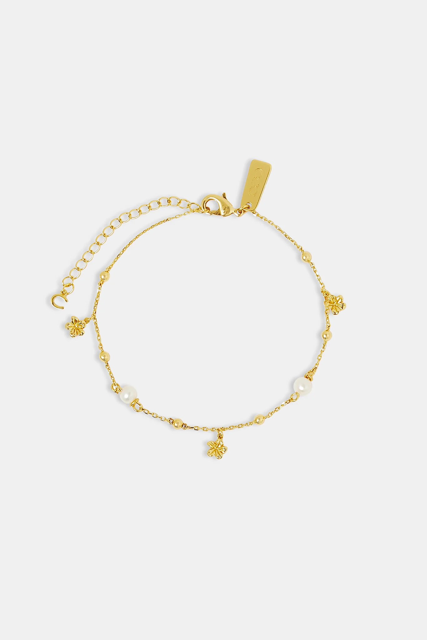 Pearl Flower Anklet - 3mm - Image 2