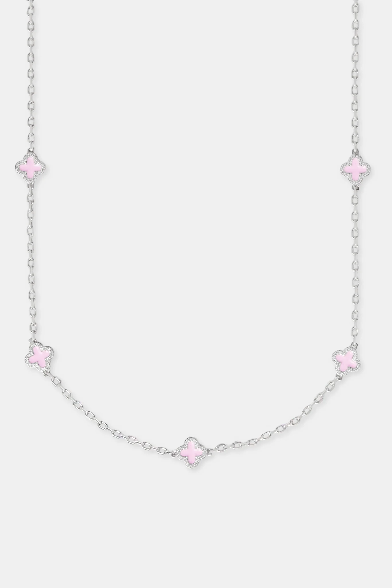 Pink Enamel Motif Rolo Link Chain - 10mm - Image 2