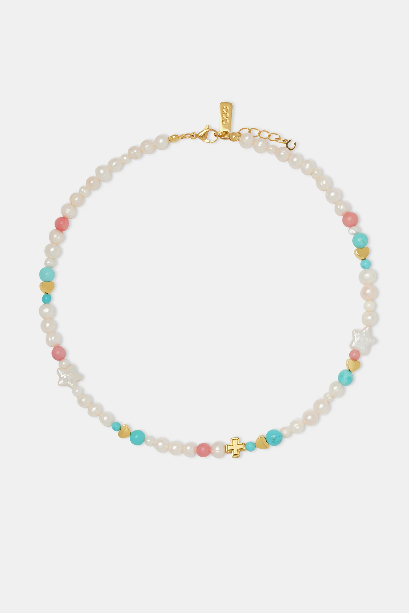 Pink Motif Freshwater Pearl Necklace - 6mm - Image 4