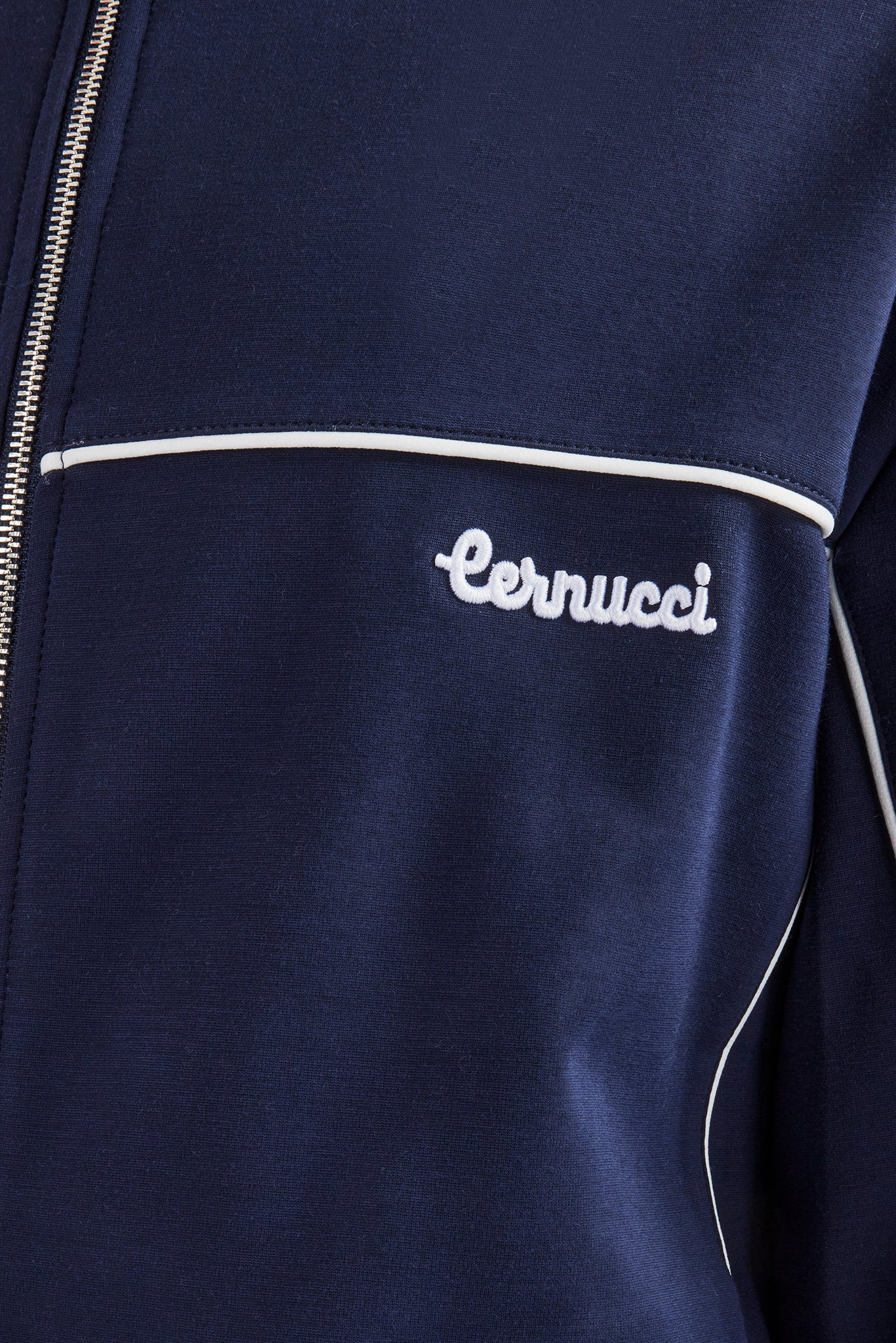Piping Zip Through Jacket - Navy - Image 3