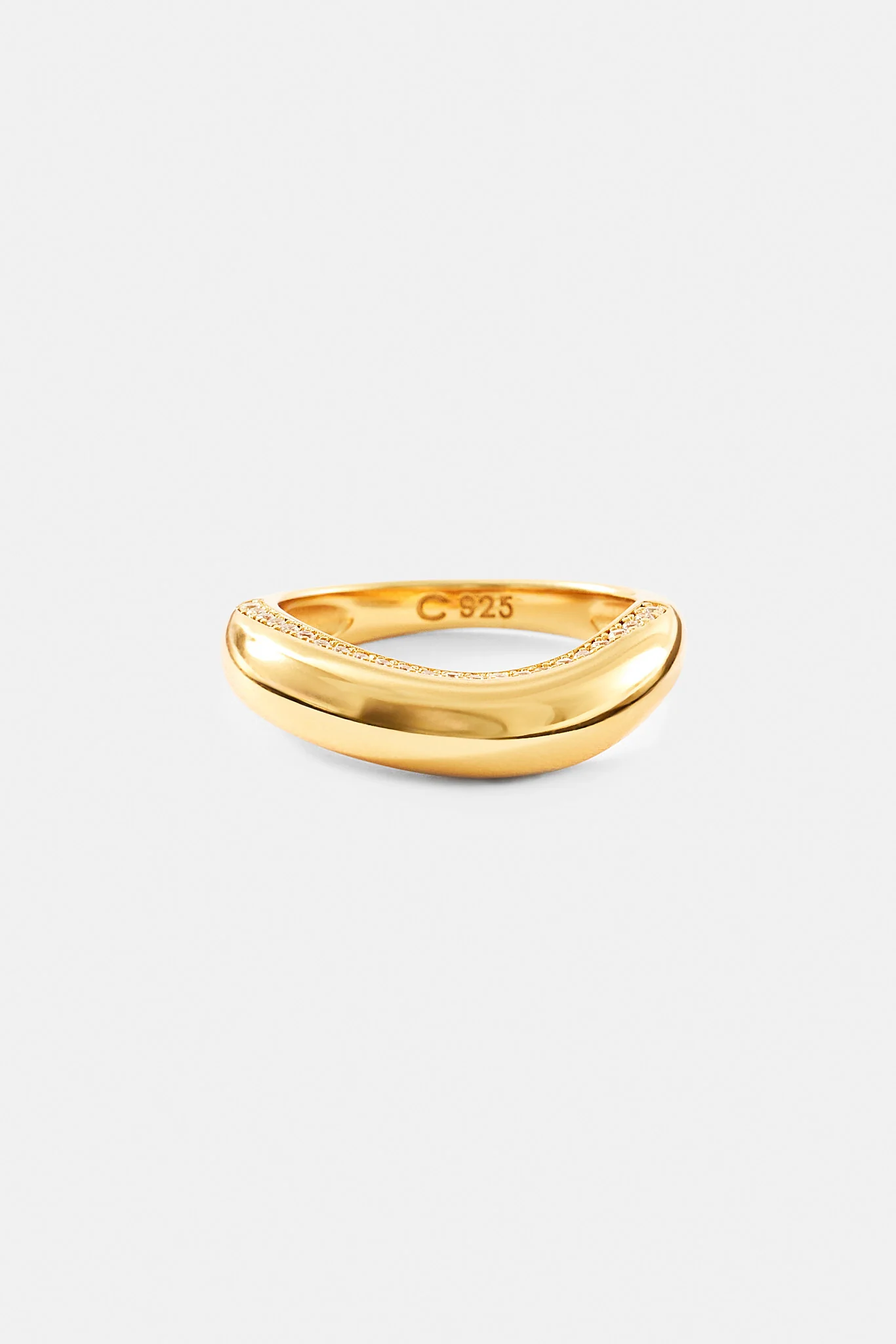 Polished Asymmetrical Band Ring - 5mm - Image 2
