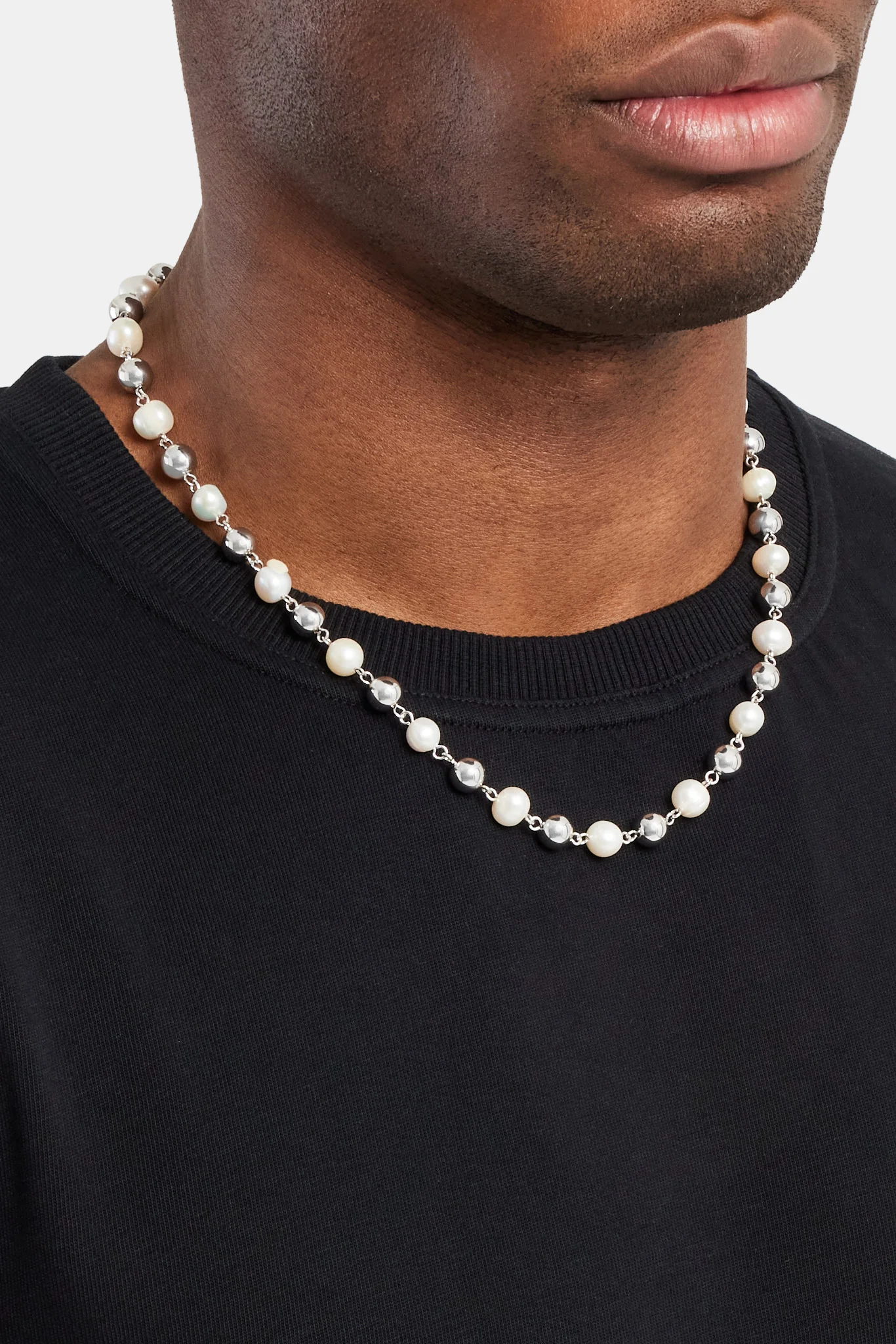 Polished Ball & Freshwater Pearl Necklace - Image 3