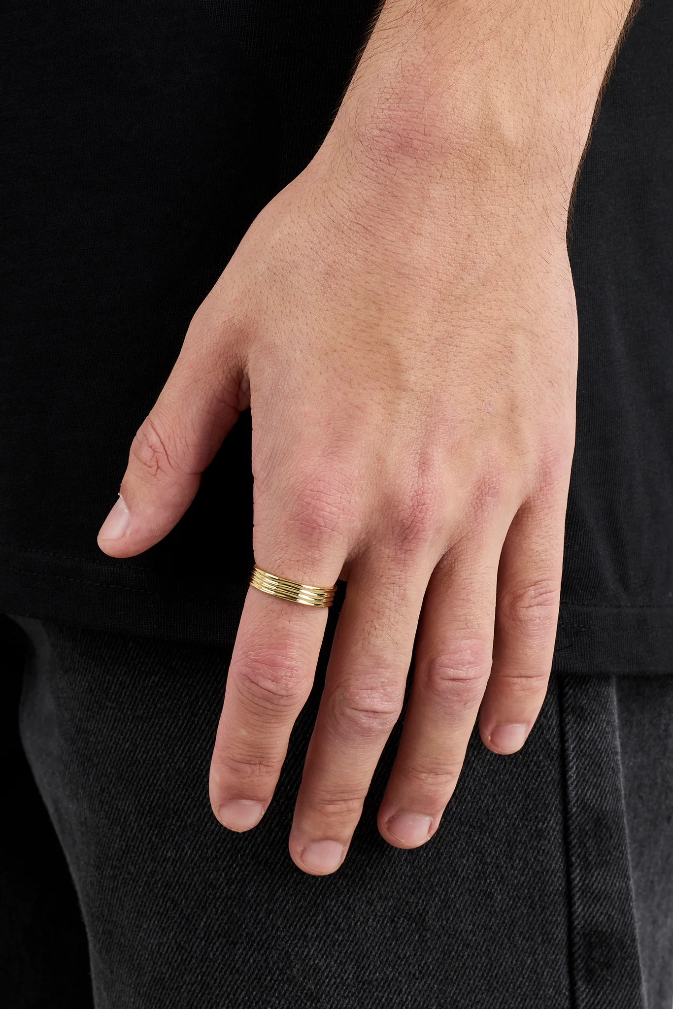 Polished Band Ring - 5mm - Gold - Image 2