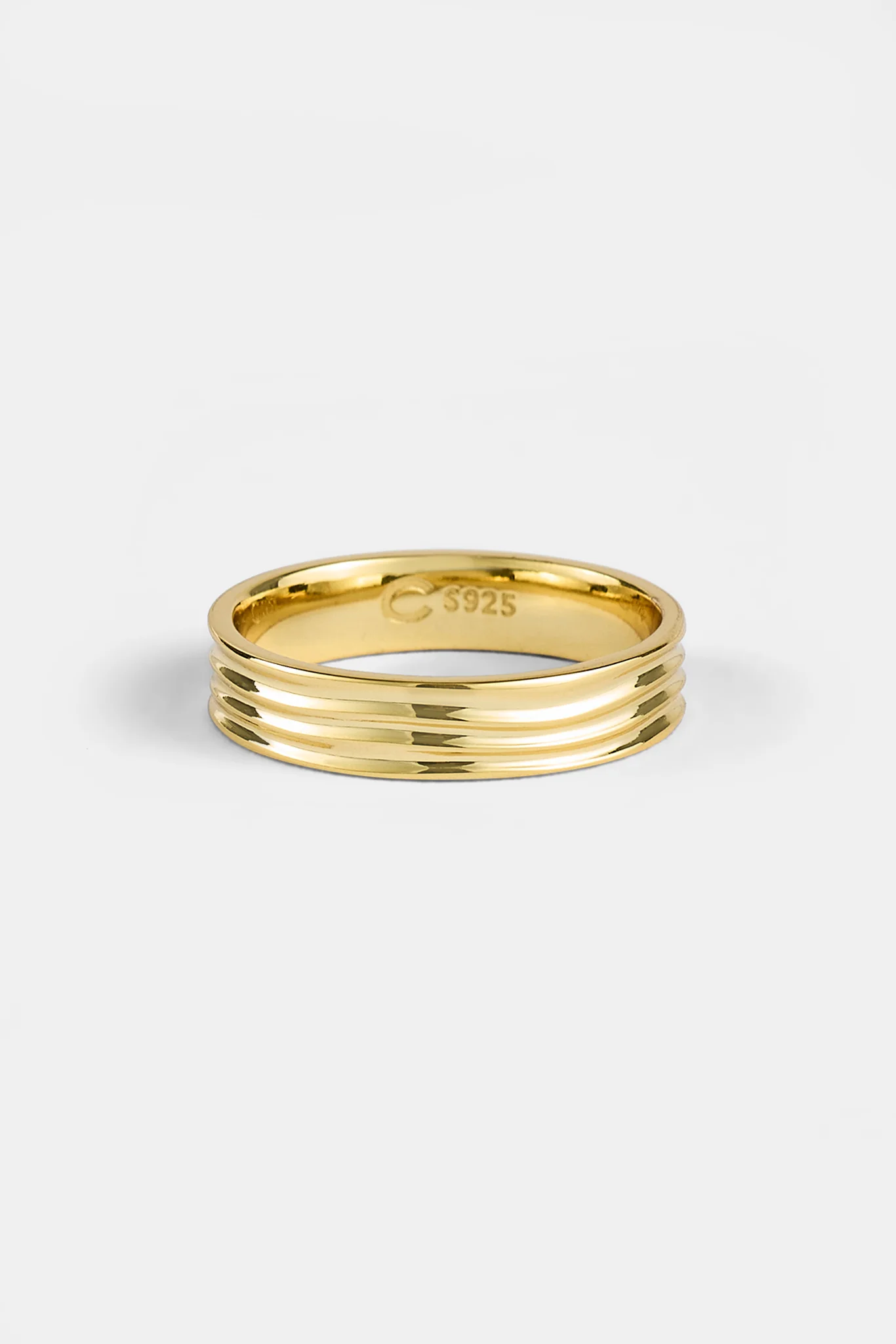Polished Band Ring - 5mm - Gold - Image 3