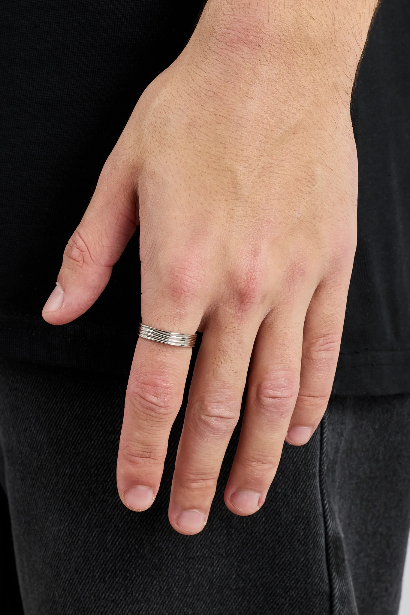 Polished Band Ring - 5mm - White - Image 2