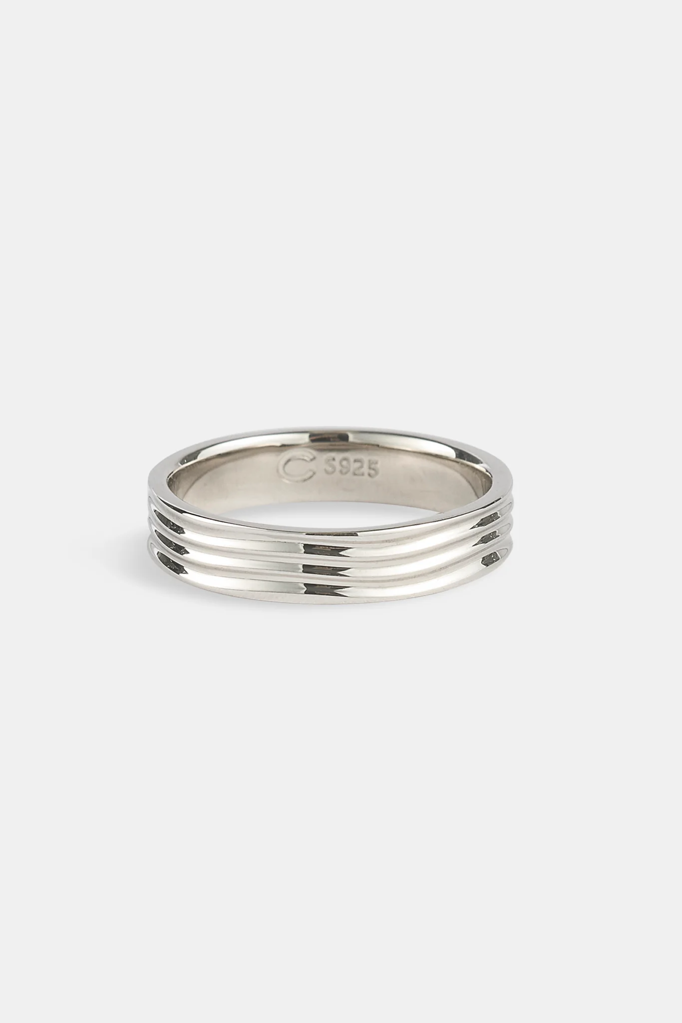 Polished Band Ring - 5mm - White - Image 3