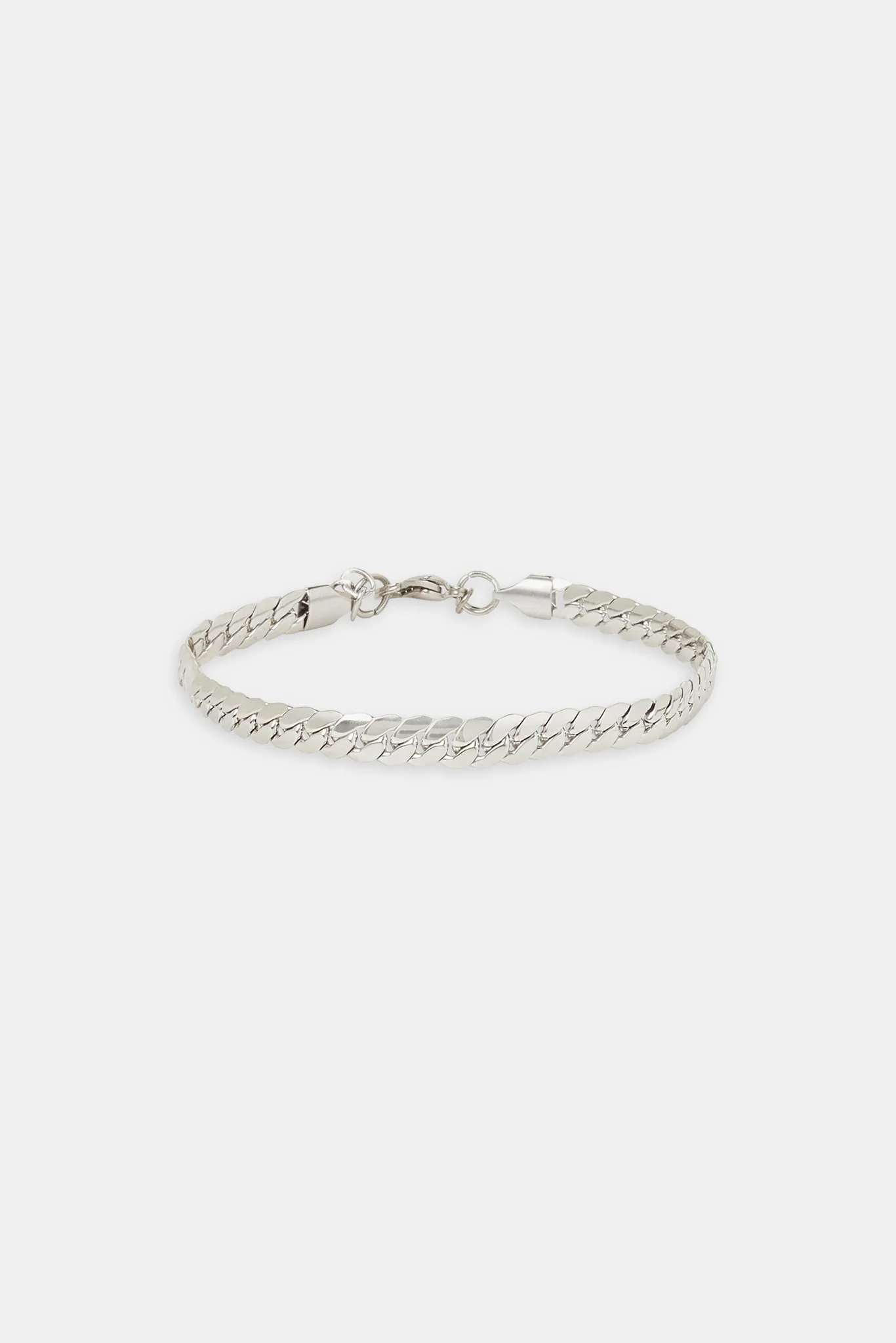 Polished Flat Cuban Bracelet - 5mm - Image 2