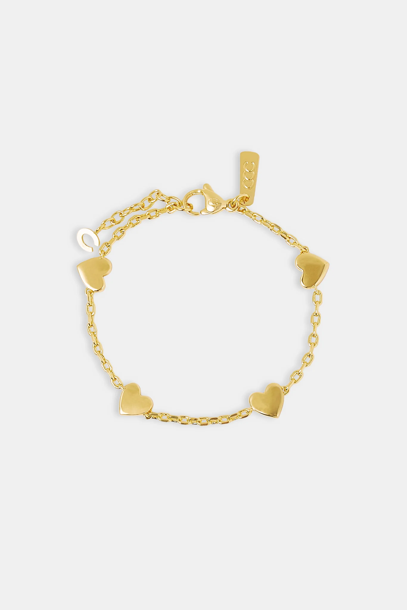 Polished Heart Bracelet - 8mm - Image 2