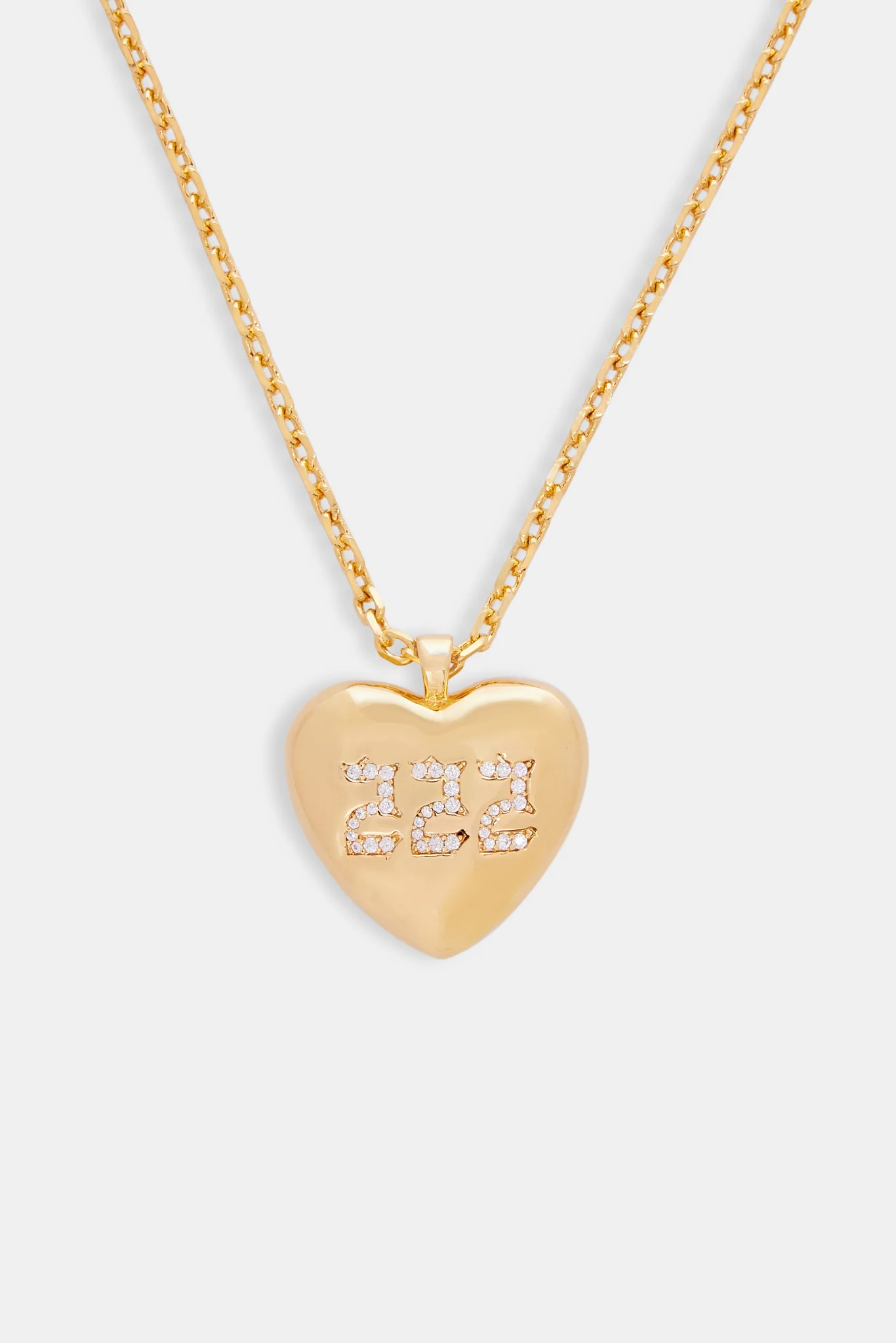 Polished Heart Chain with Iced 222 - Image 2