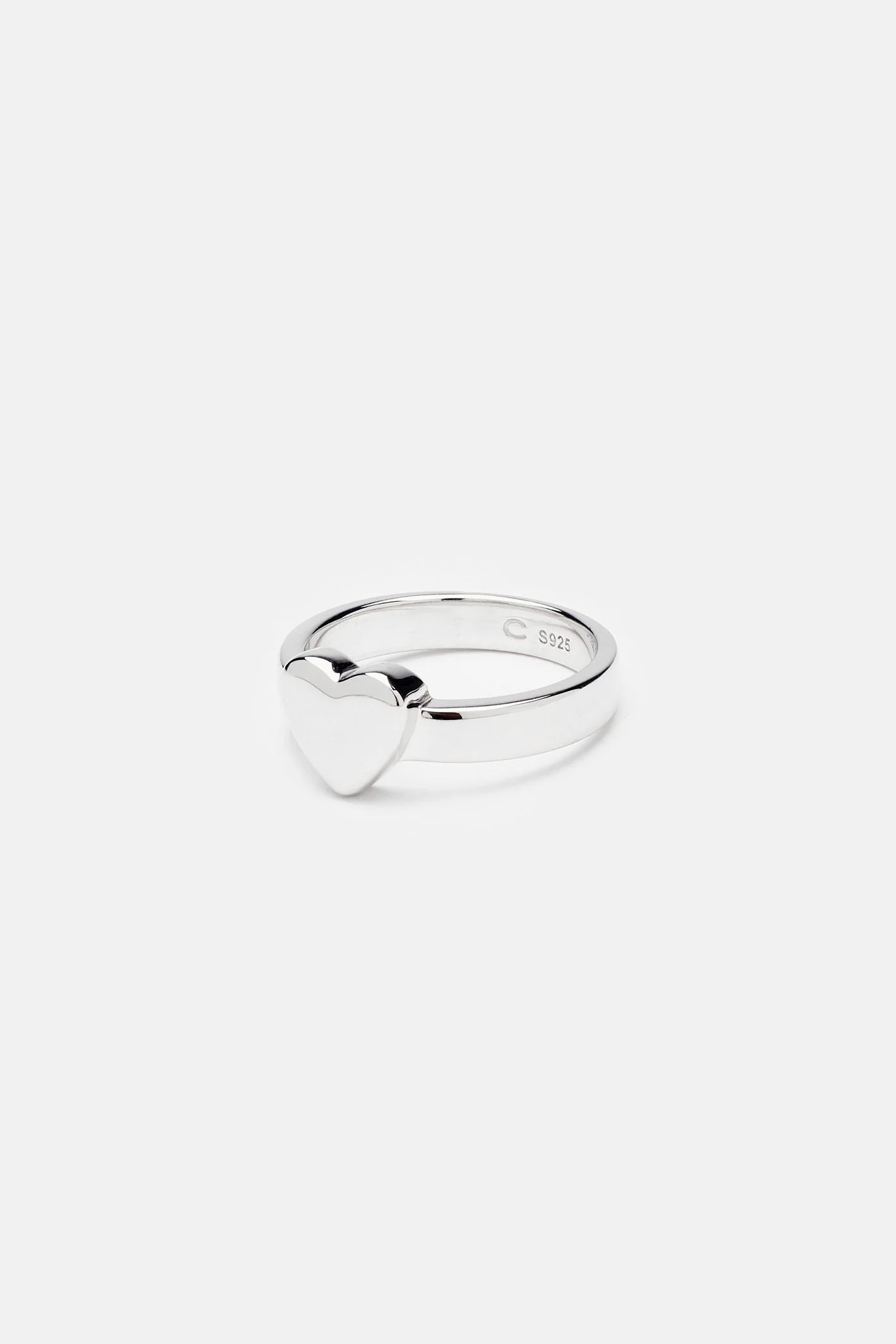 Polished Heart Ring - White - Image 3