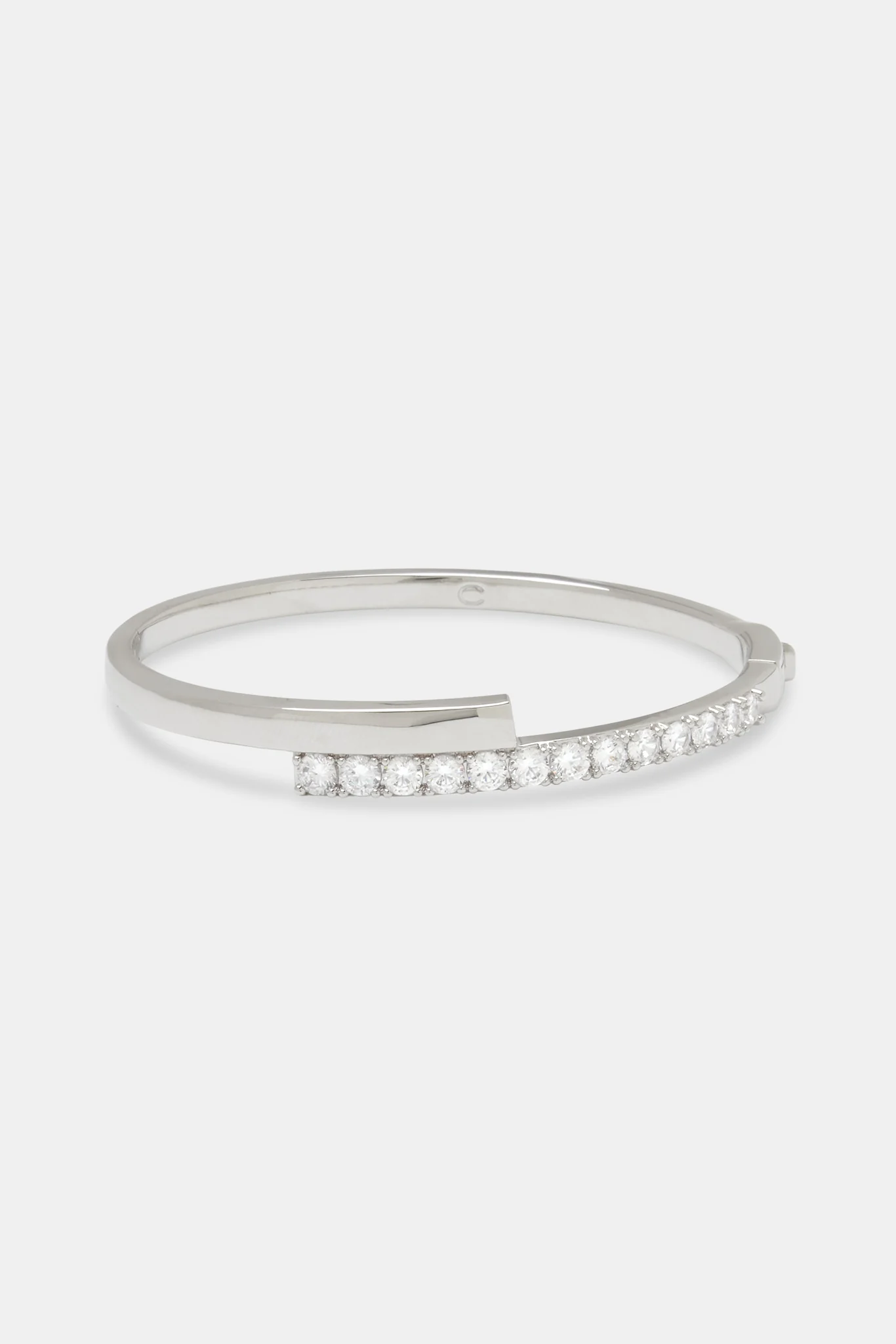 Polished & Iced Half Bangle - 5mm - Image 2