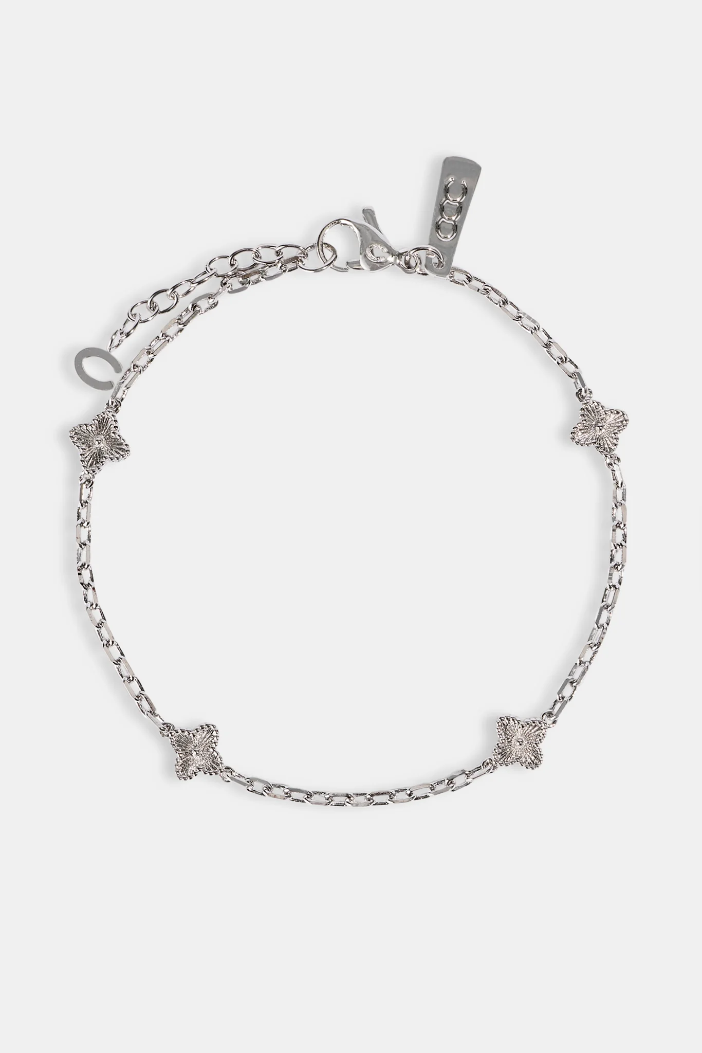 Polished Motif Rolo Bracelet - 8mm
