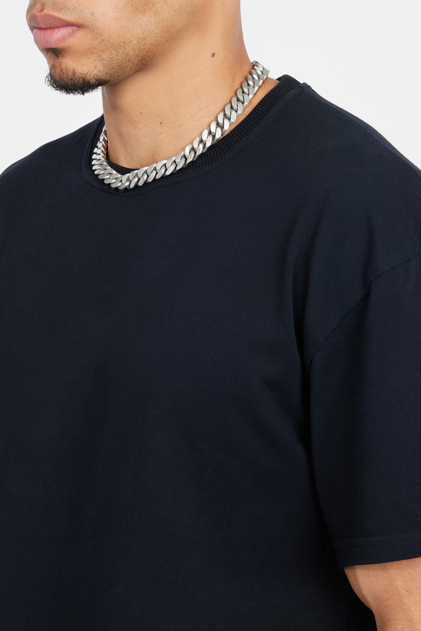 Polished Pewter Flat Cuban Bracelet / Chain - Image 3