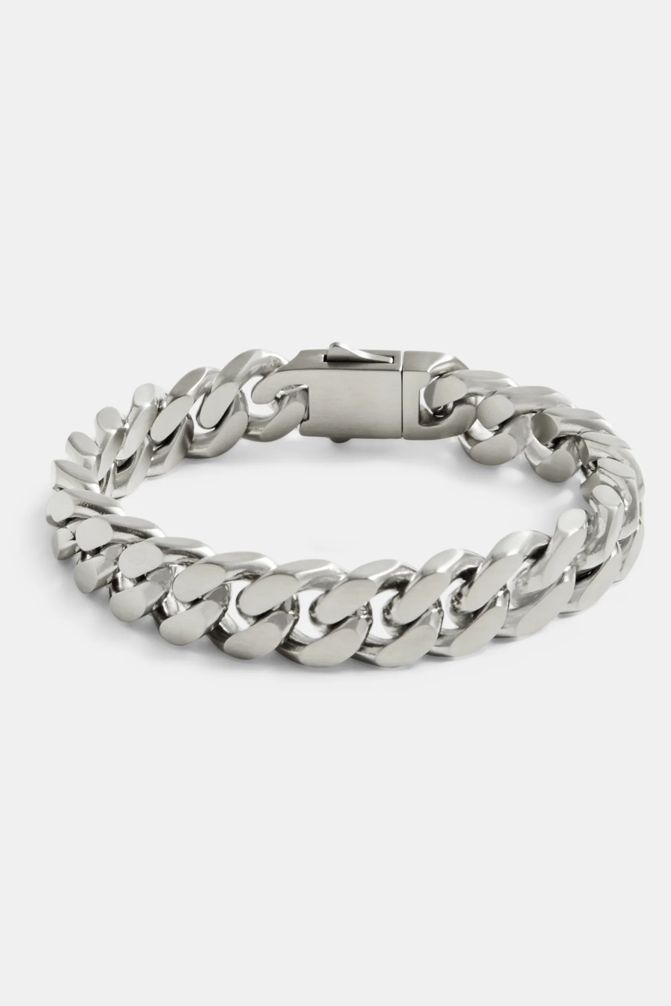 Polished Pewter Flat Cuban Bracelet / Chain - Image 7