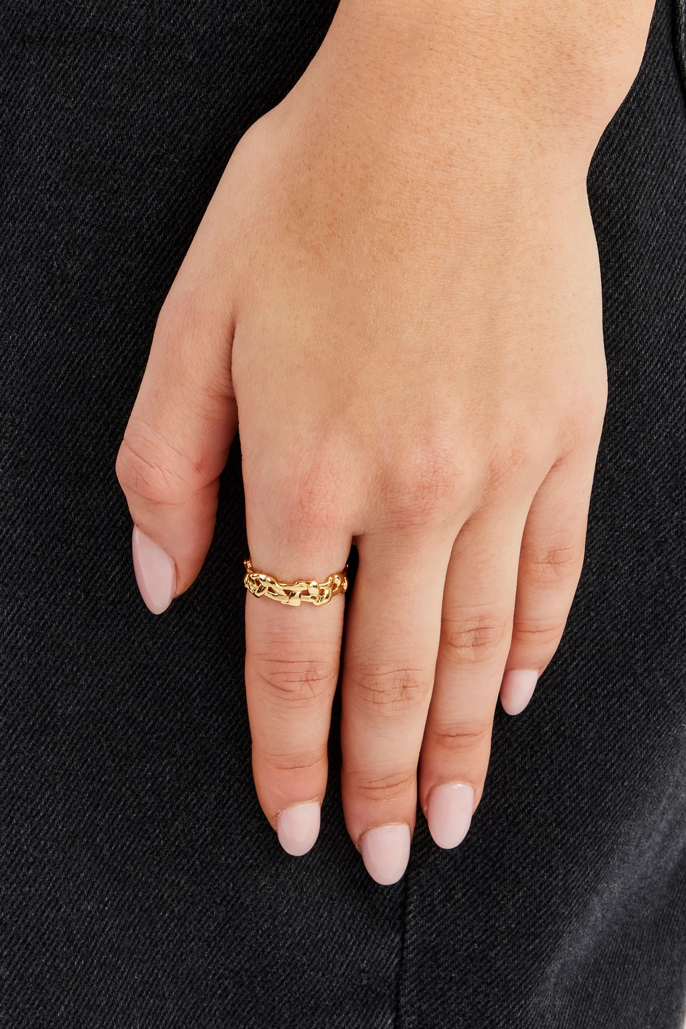 Polished Woven Link Ring - 6mm - Image 2