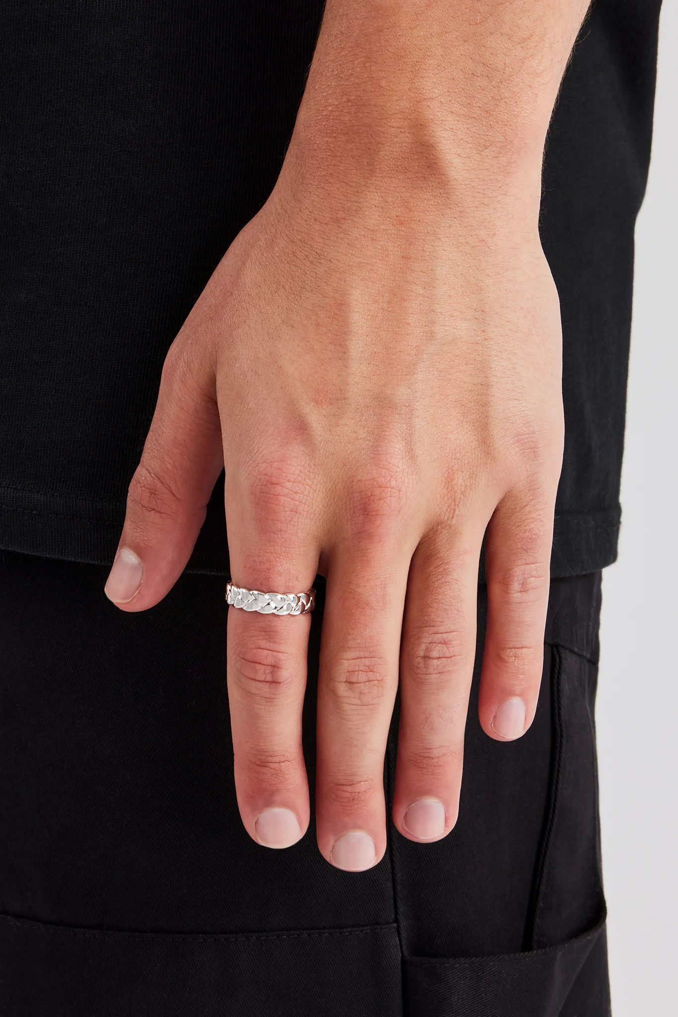 Polished Woven Ring - 6mm - White - Image 2