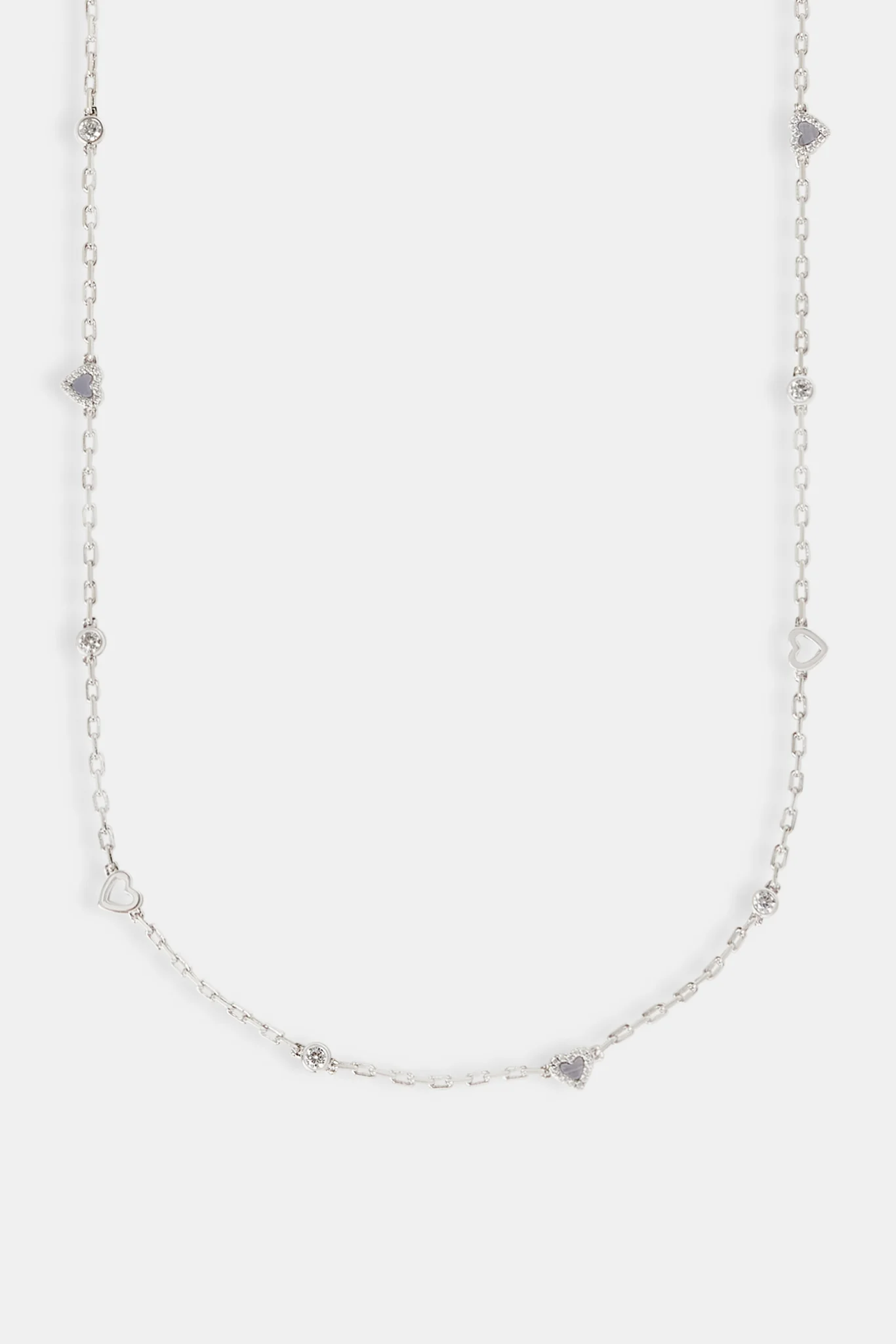 Purple Agate Heart Mix Rolo Chain - 8mm - Image 2